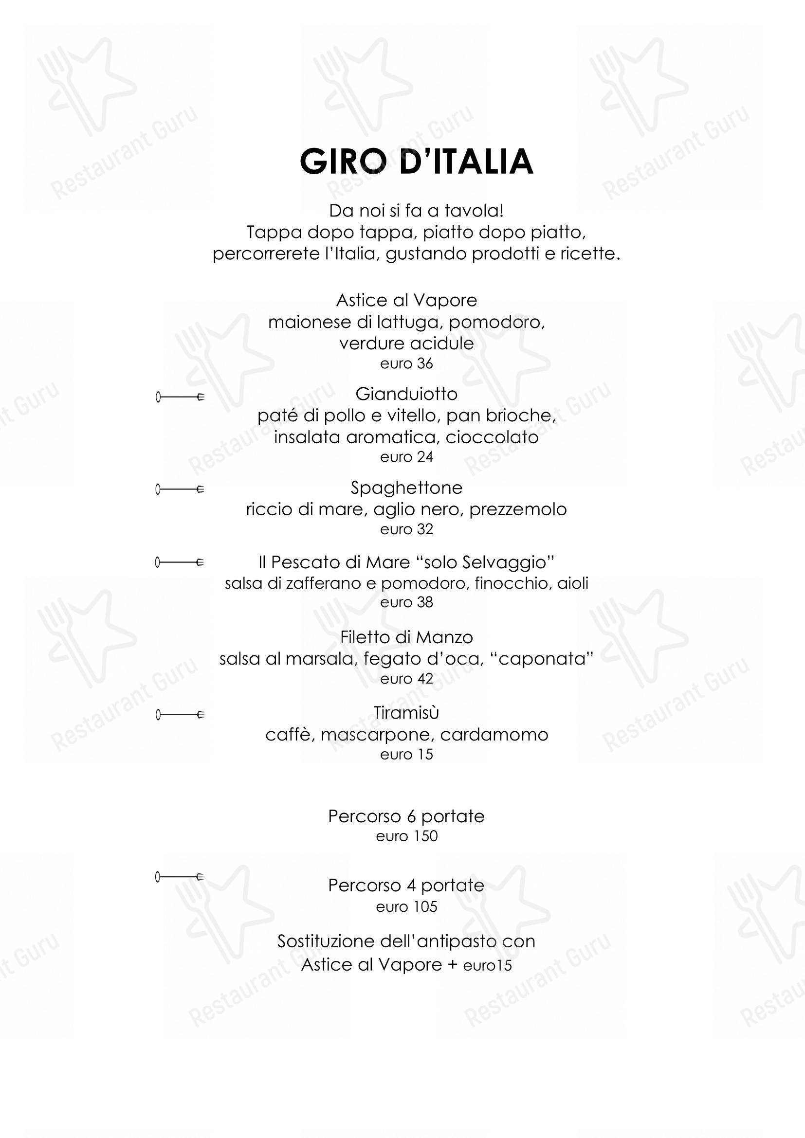 Menu bar per Ristorante Piccolo Lago ristorante