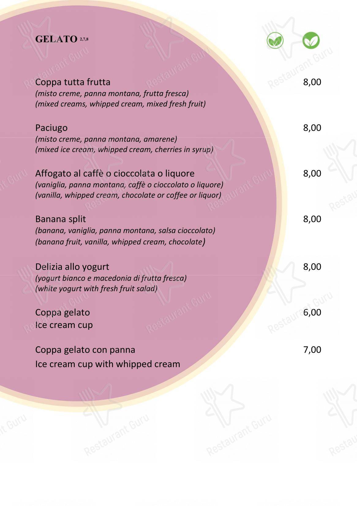 菜单 per Cafe Bellini caffè bar