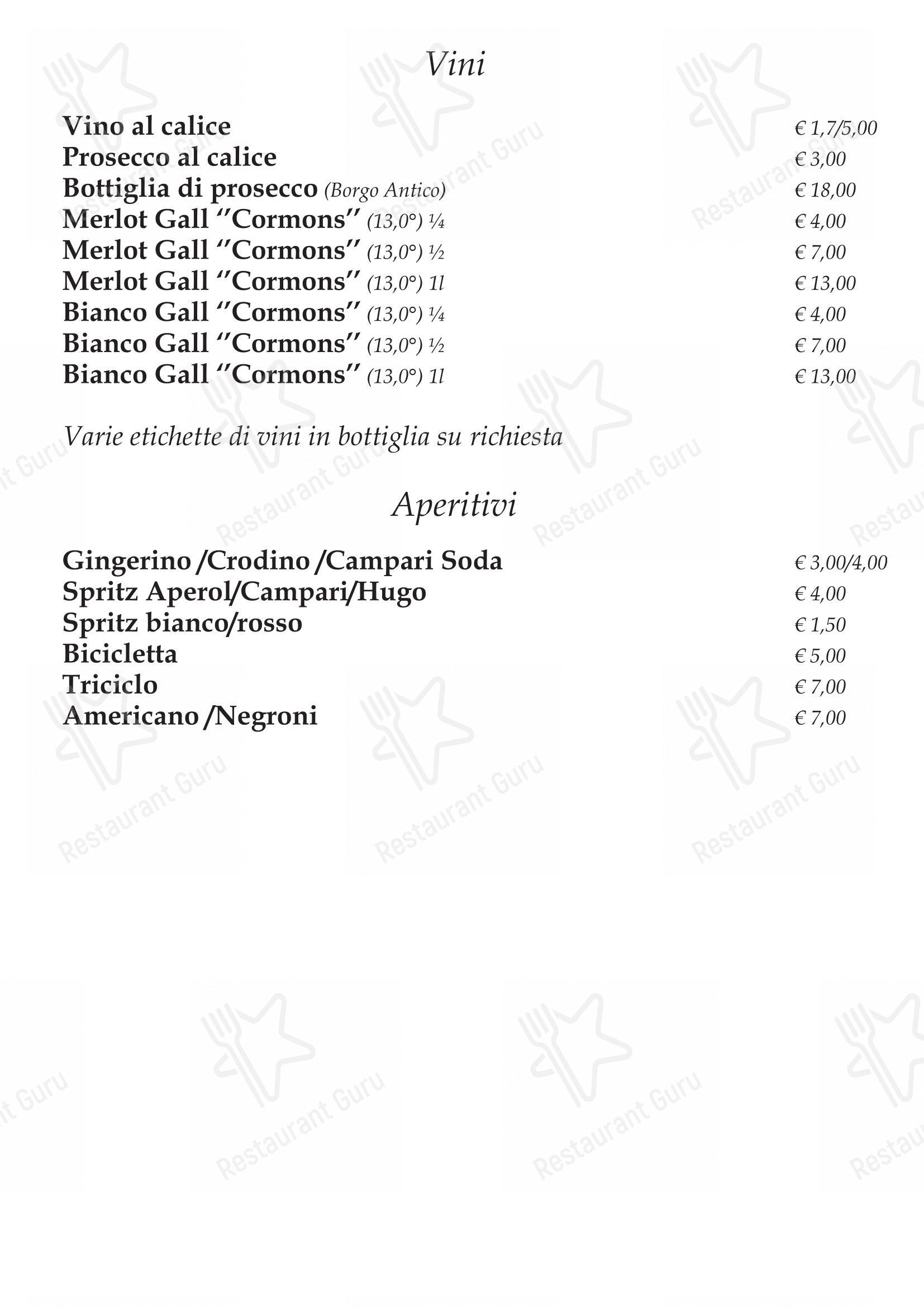 Menu bar per Pizzeria Ristorante Ti Spiazza pizzeria
