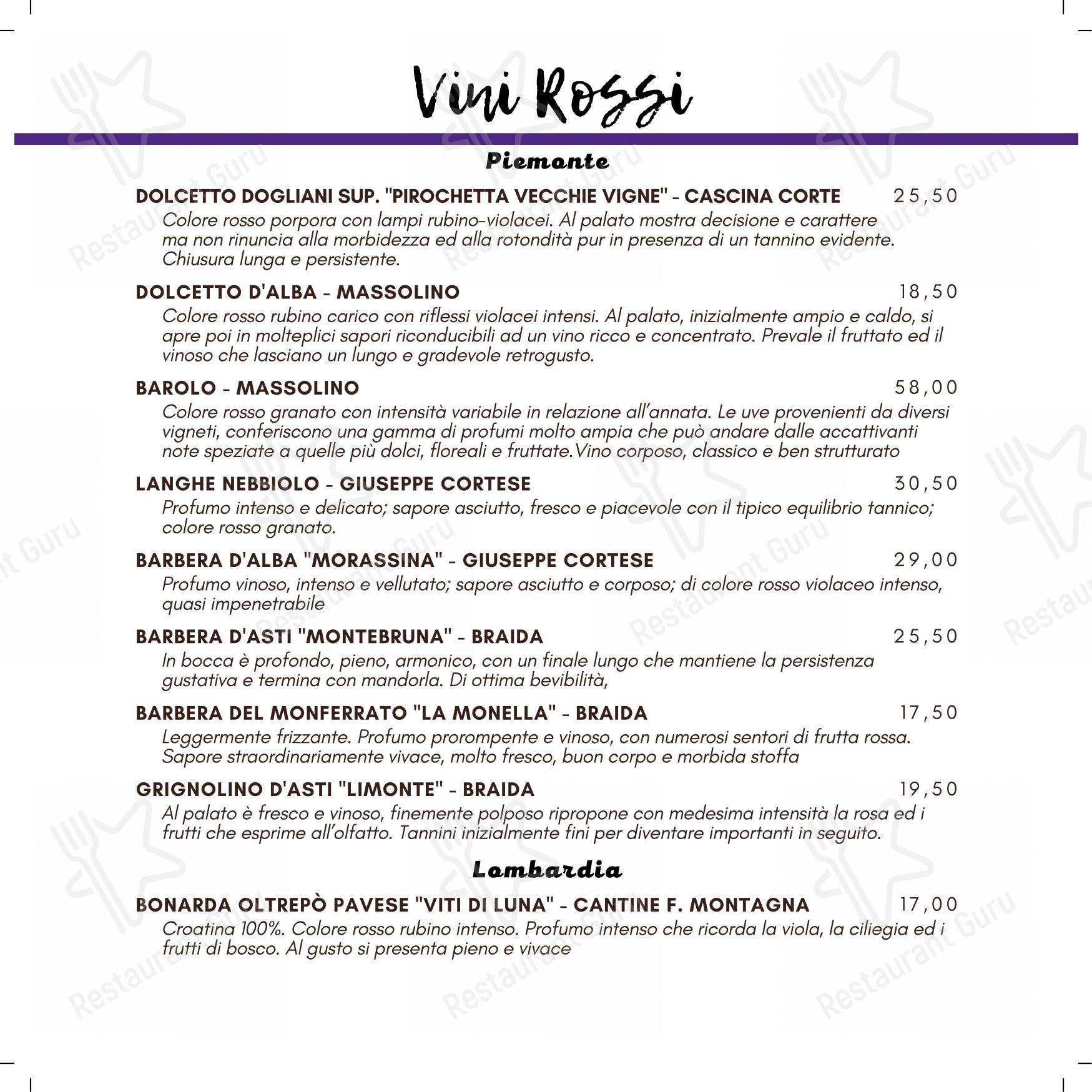 Menu di Pizzeria Ristorante Piedigrotta - Corso Torino - Menu