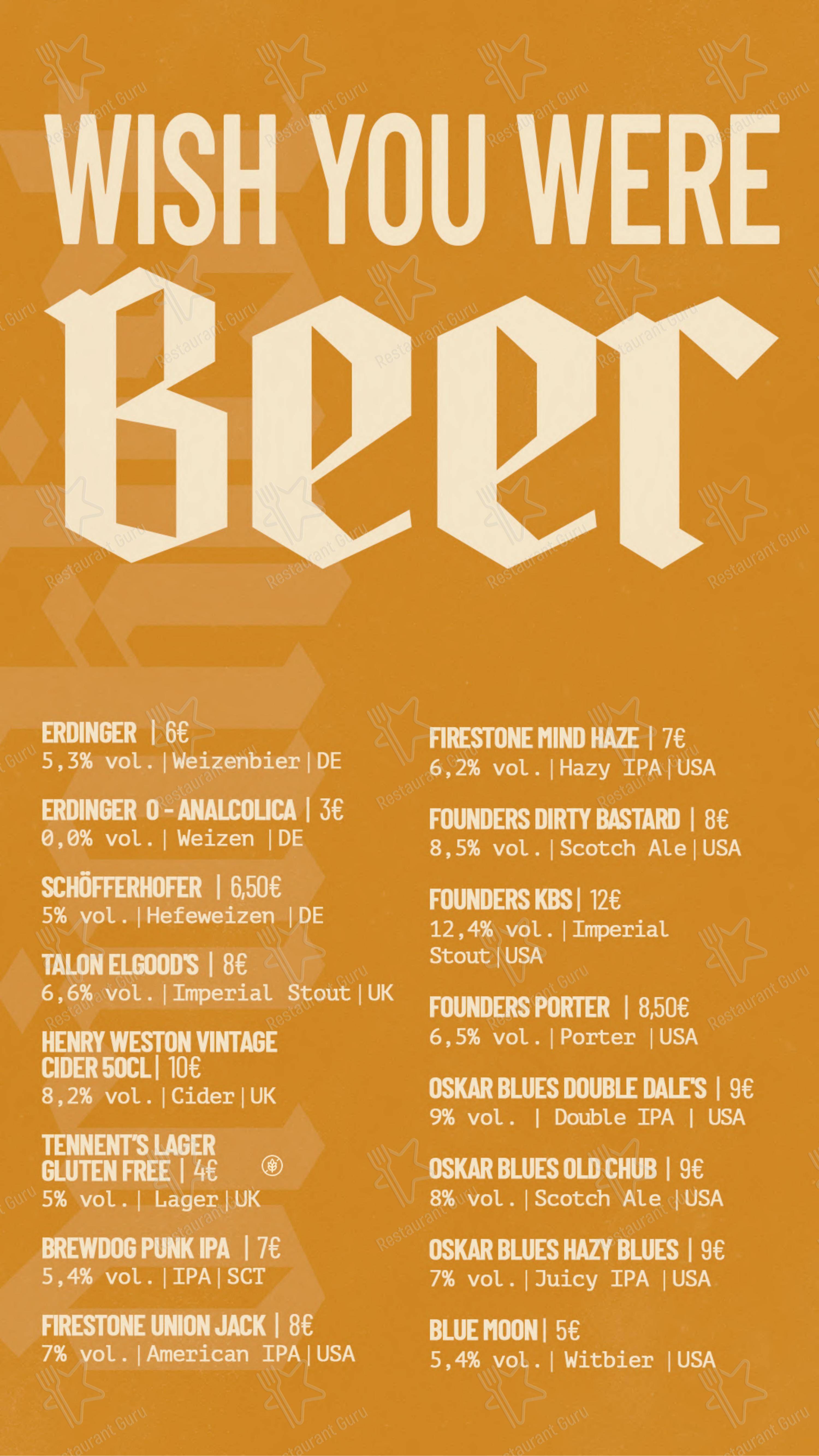 Menu di Radio Rock - Menu