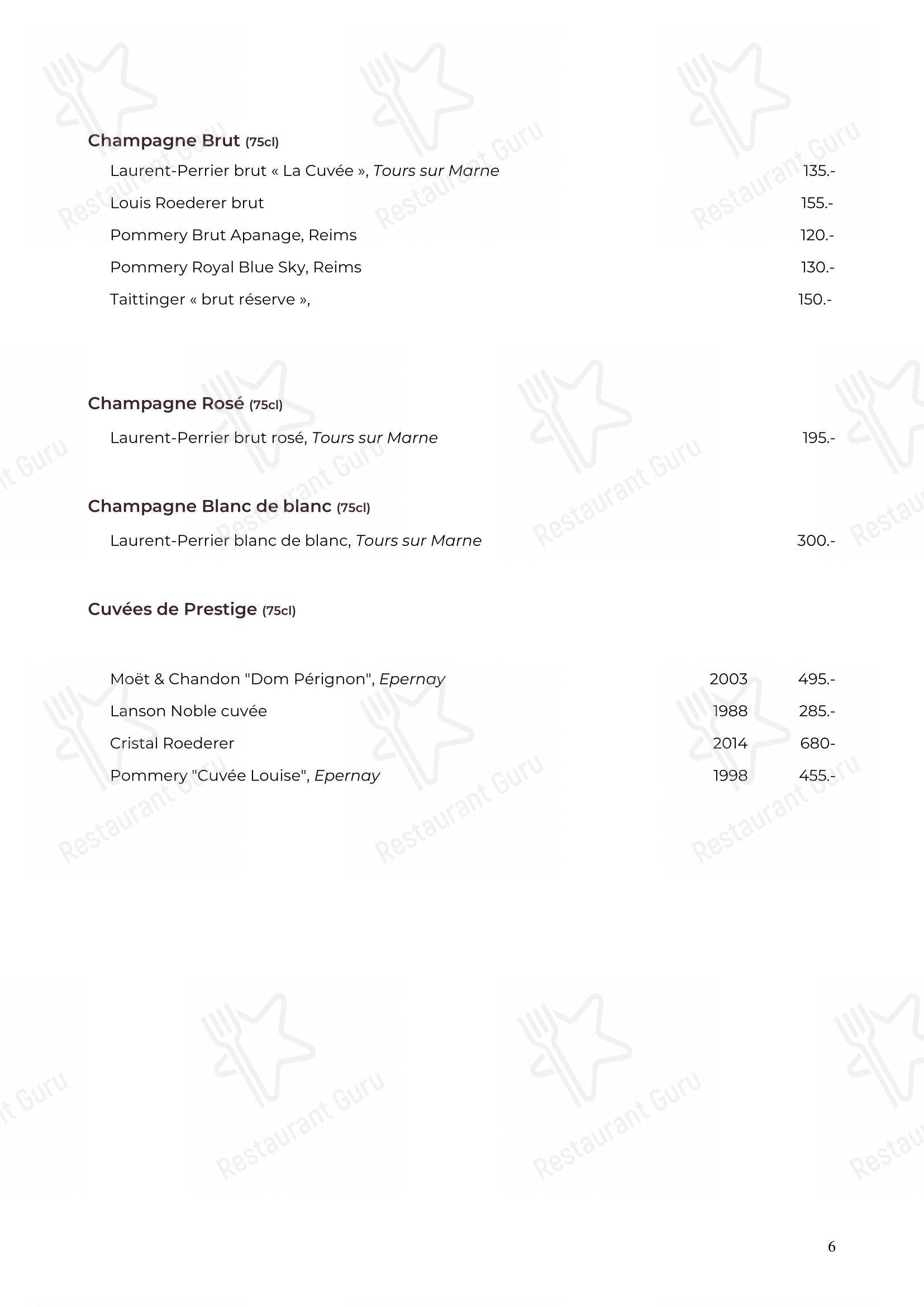 Menu di Restaurant Balila - Основное меню
