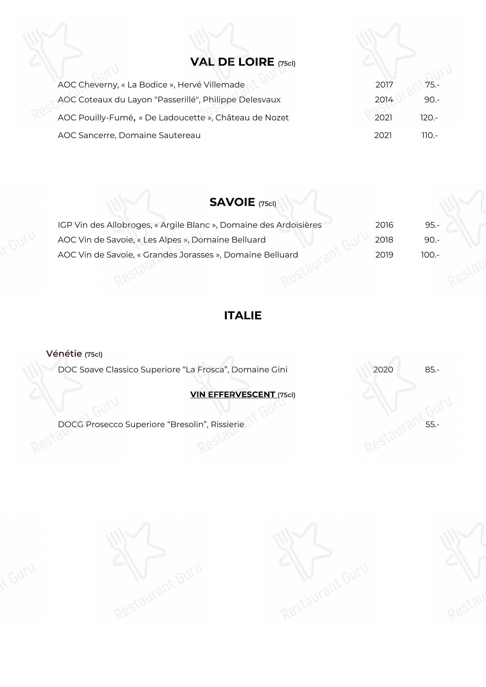 Menu di Restaurant Balila - Основное меню