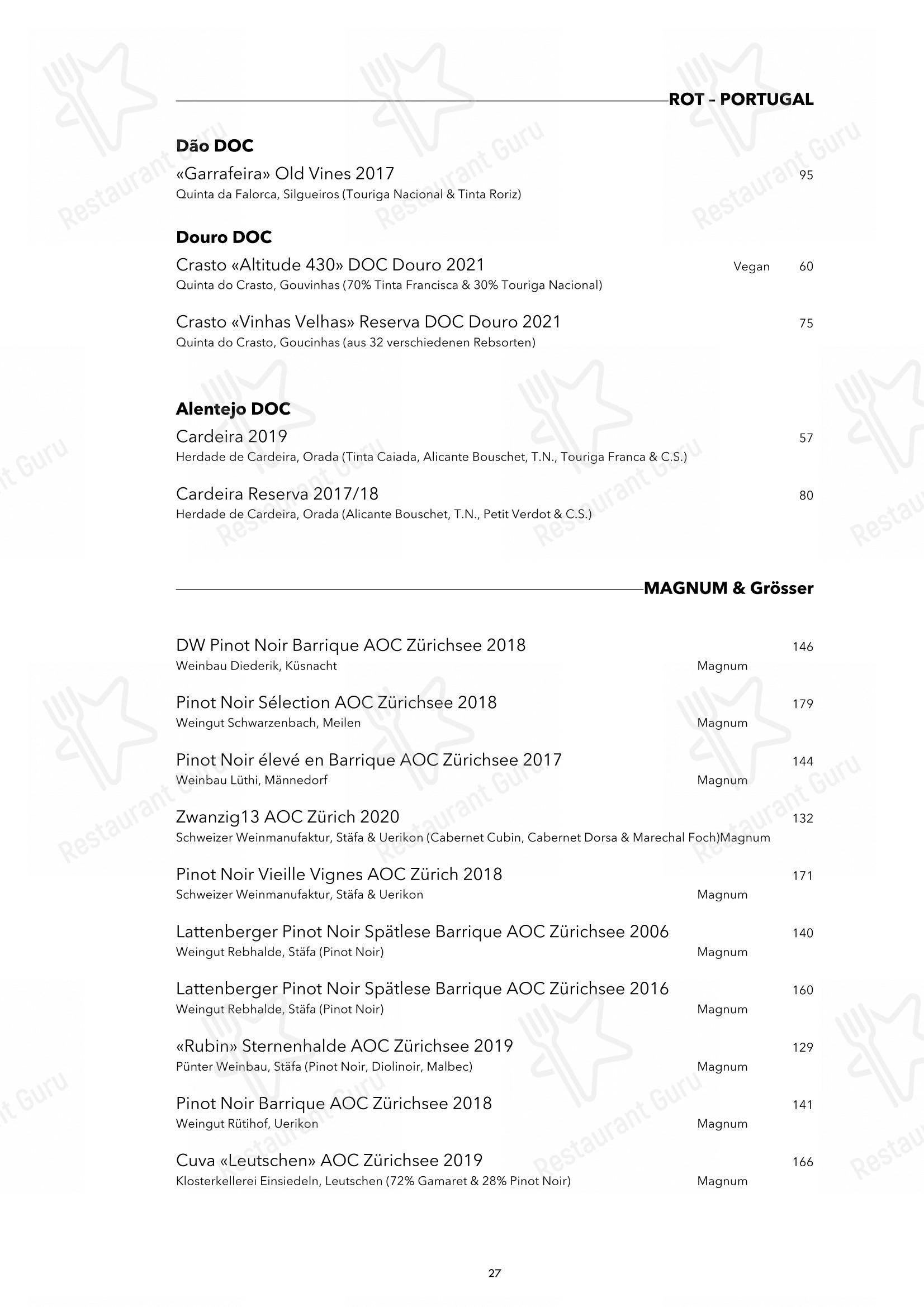 Основное меню per Blaue Ente pub & bar