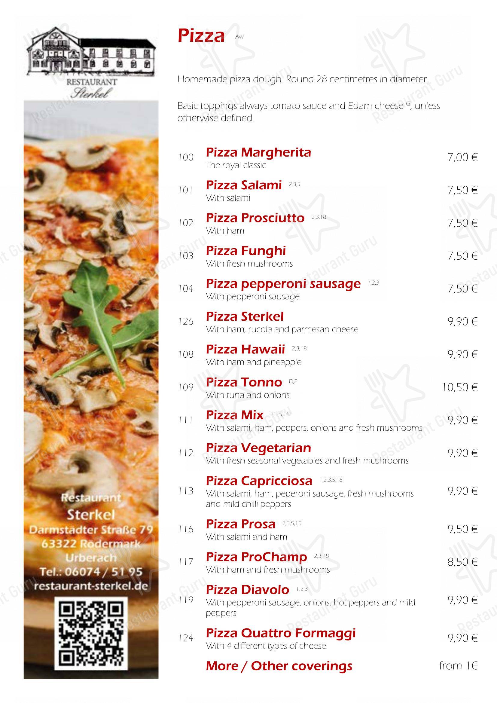 Menu bar pour Restaurant Sterkel restaurant