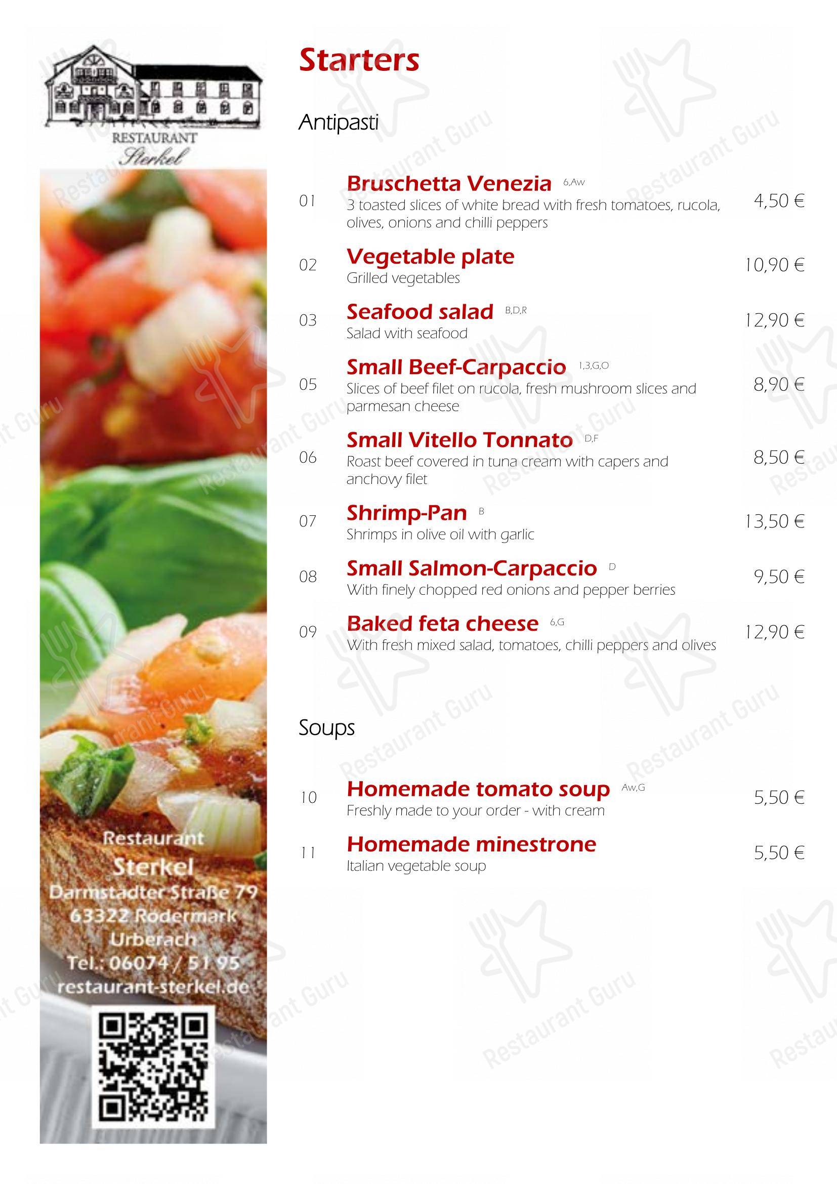 Основное меню pour Restaurant Sterkel dans Rödermark
