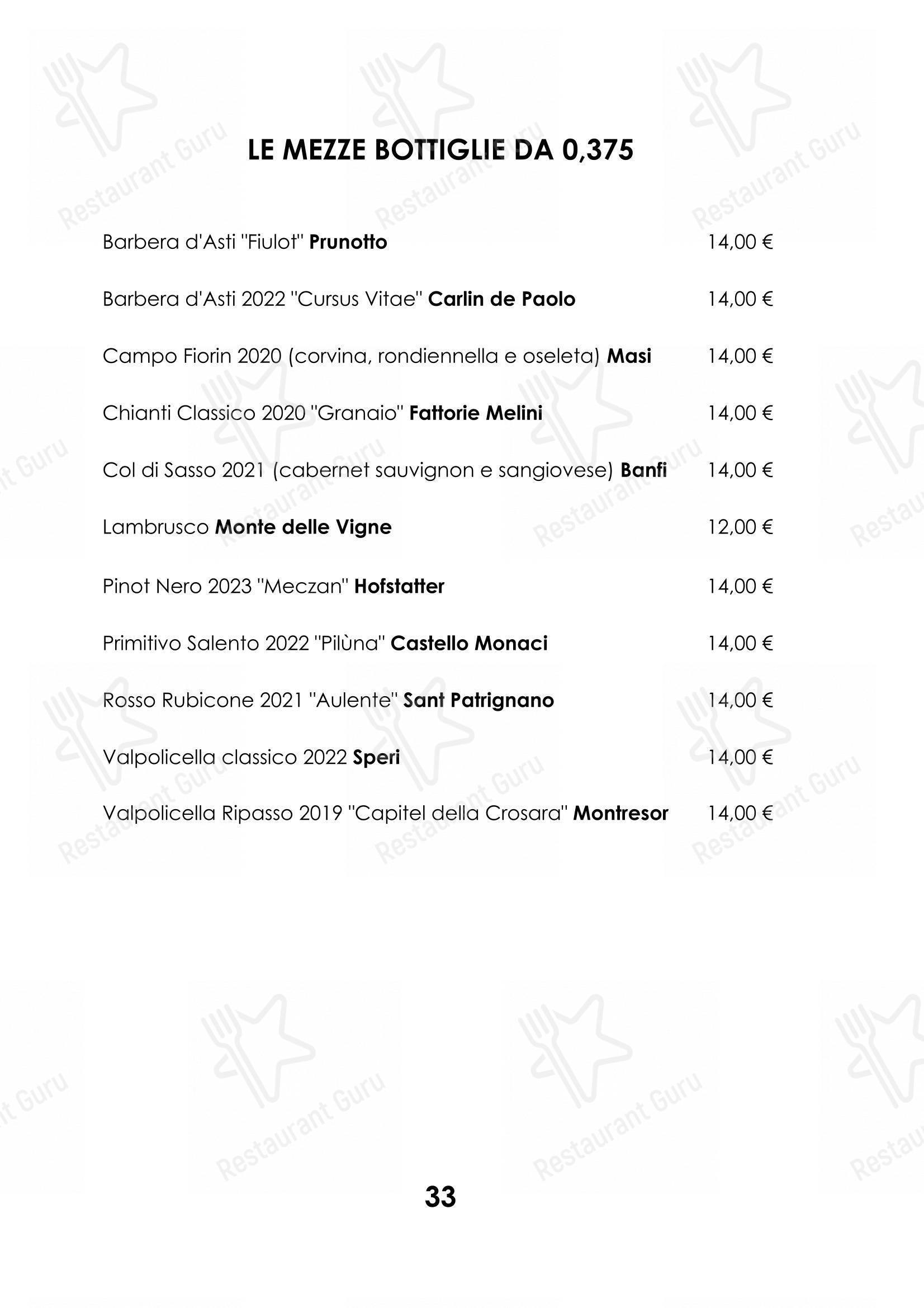 Ristorante Cocchi in Parma - Основное меню