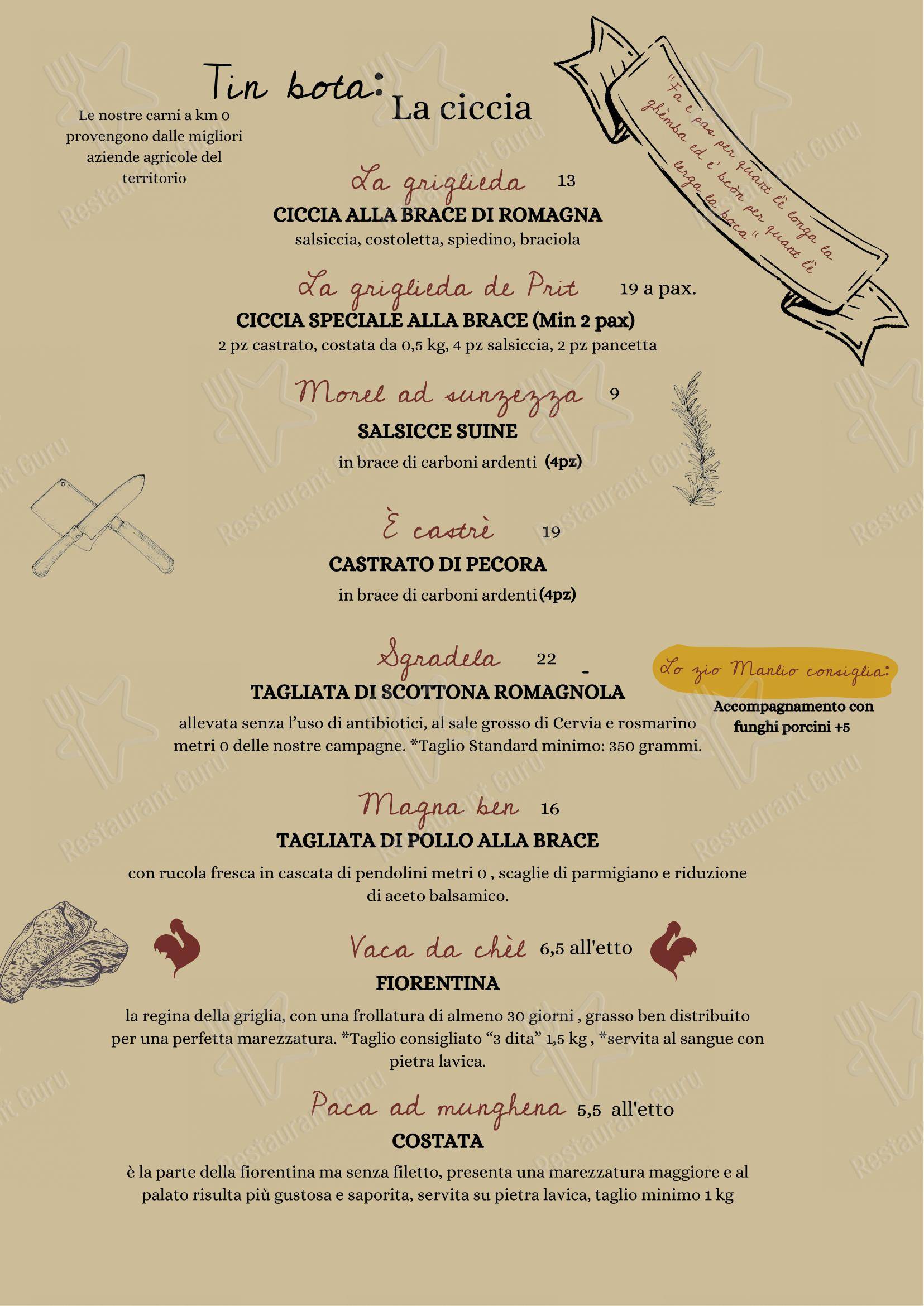 Menu per Ristorante Da Rinaldi ristorante