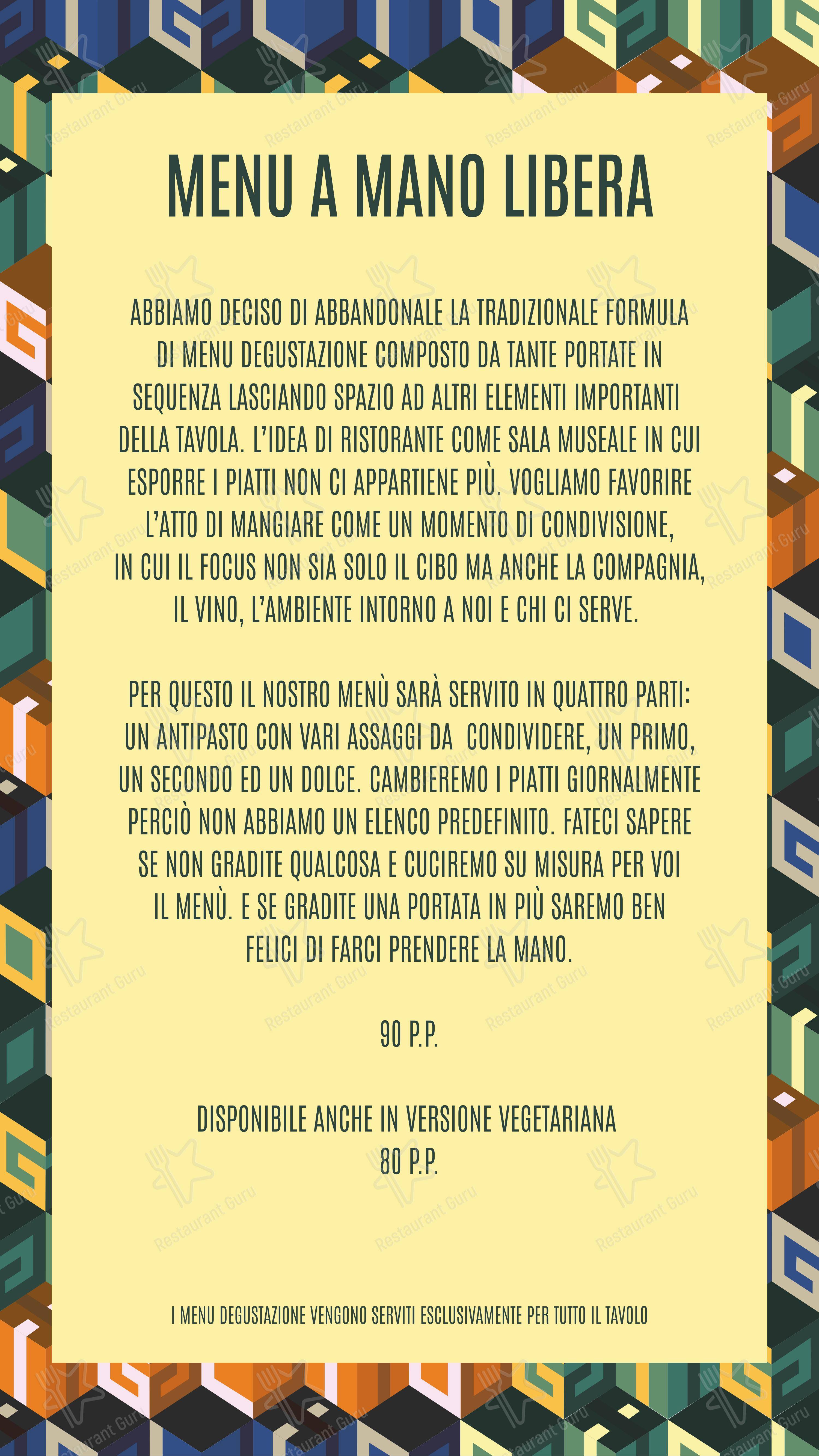 Menu per Ristorante Giglio in Lucca