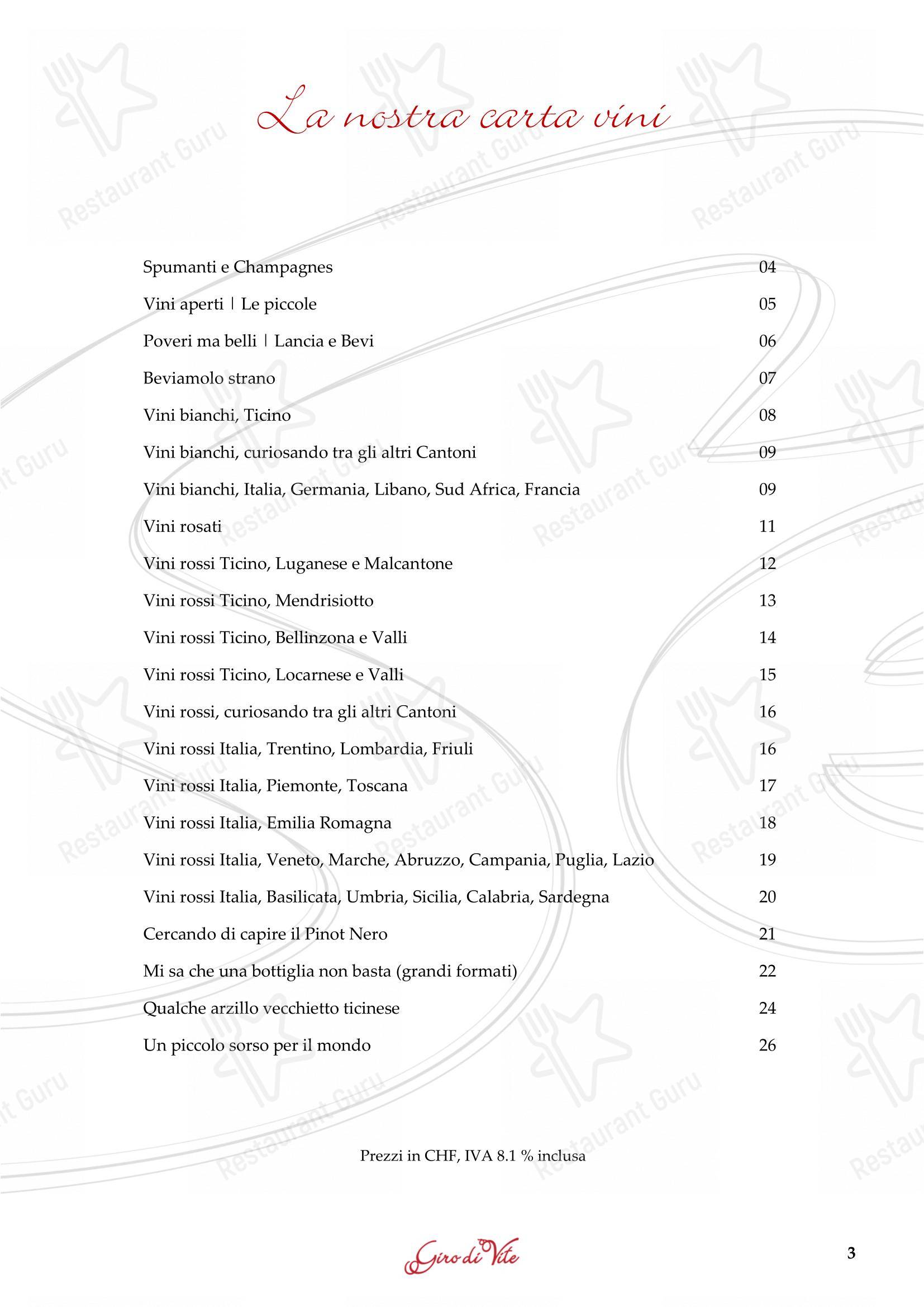 Основное меню per Ristorante Grotto Serta ristorante