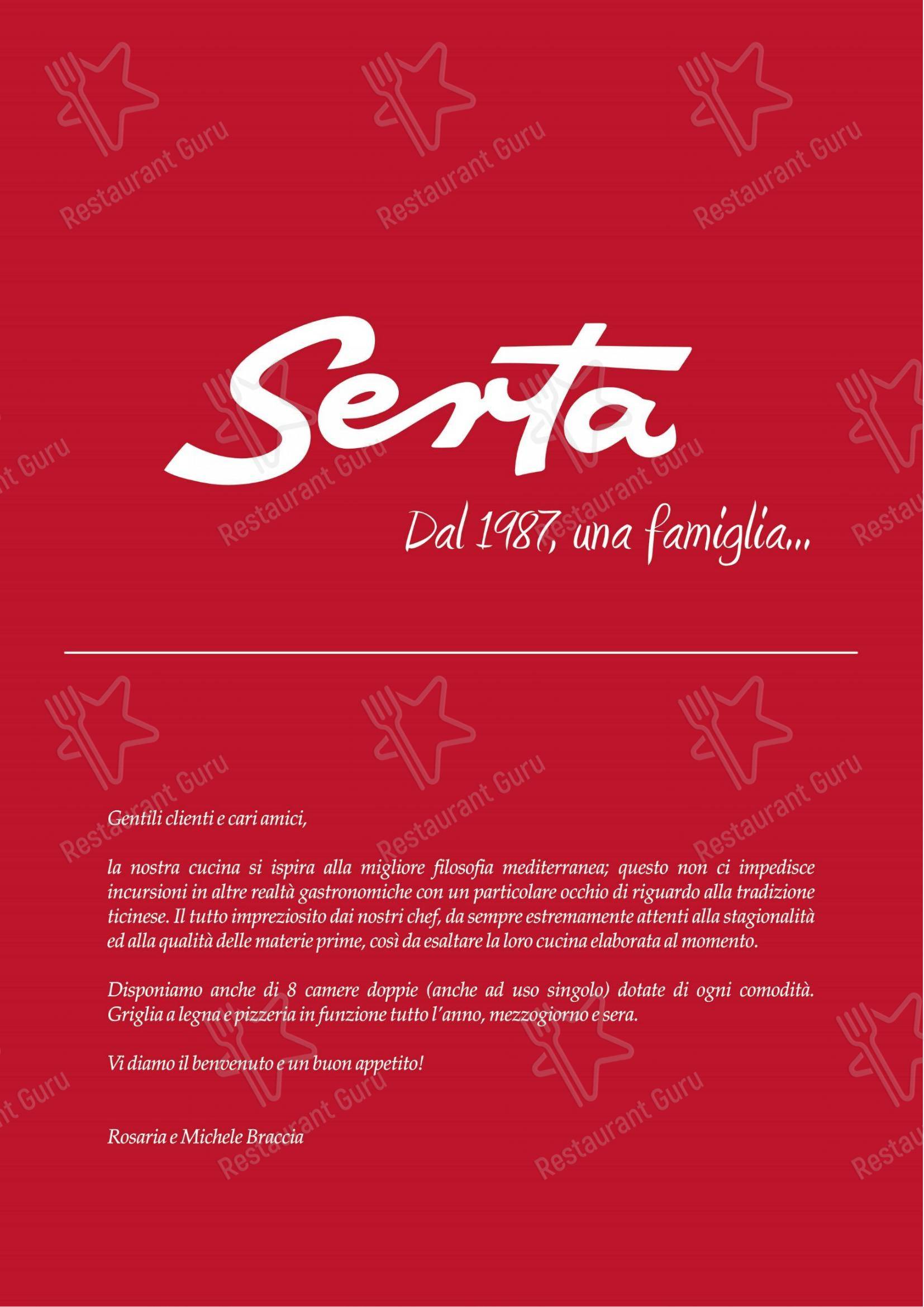 Menu bar per Ristorante Grotto Serta ristorante