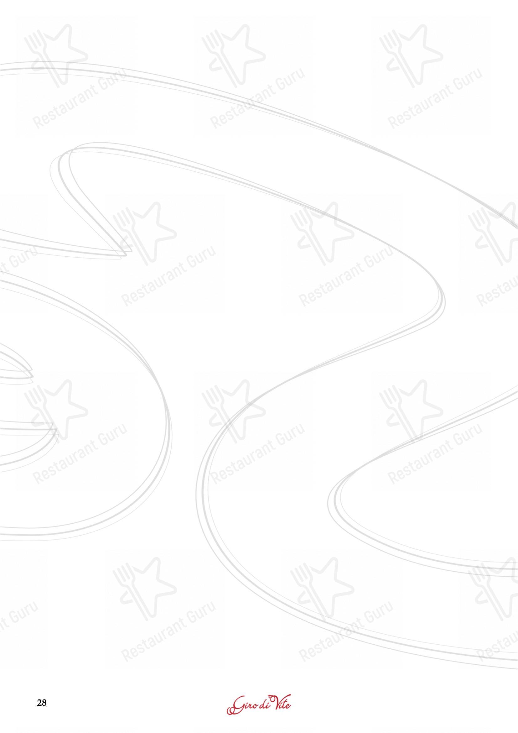 Menu di Ristorante Grotto Serta - Основное меню