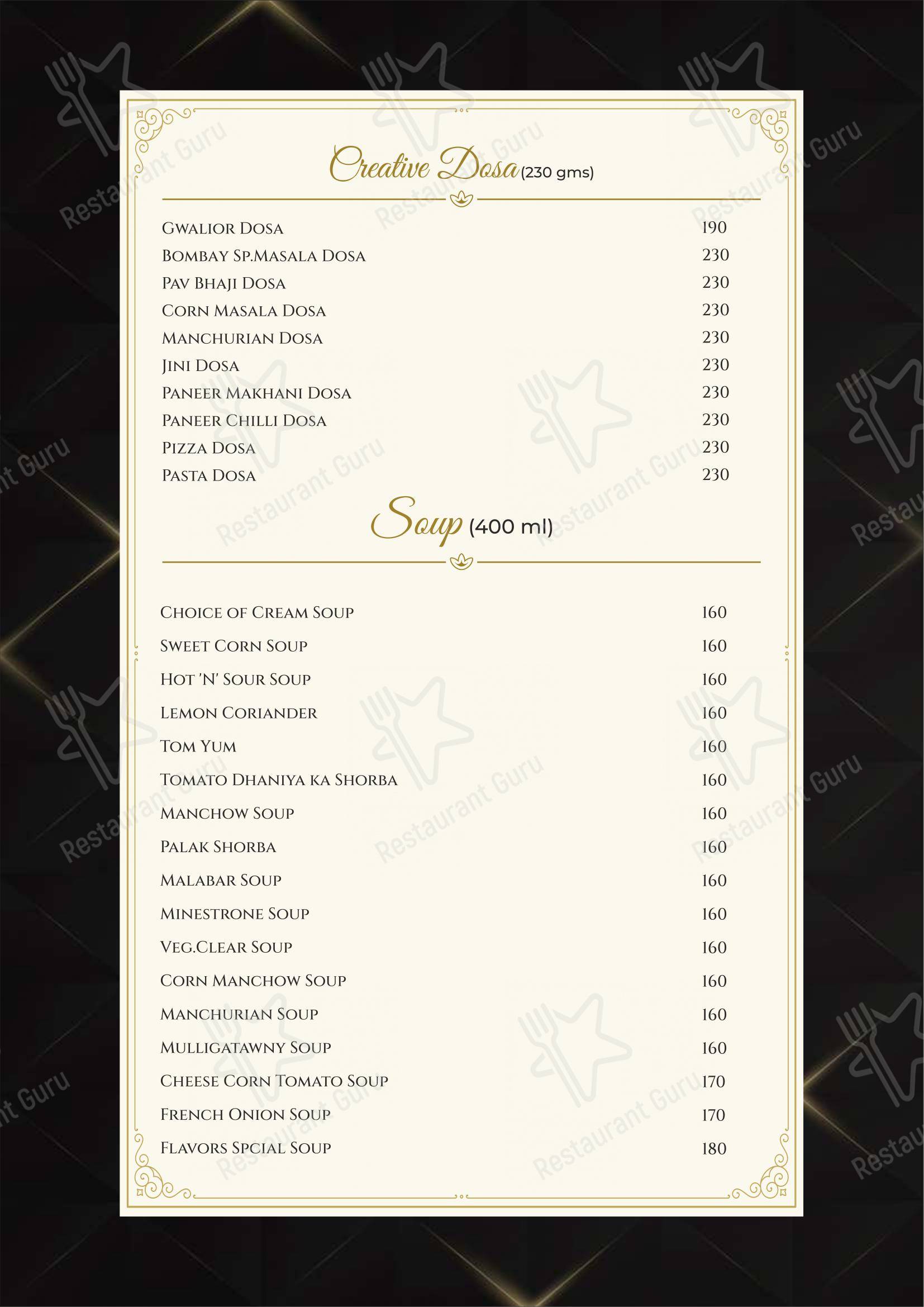 The Grand Flavors - Menu