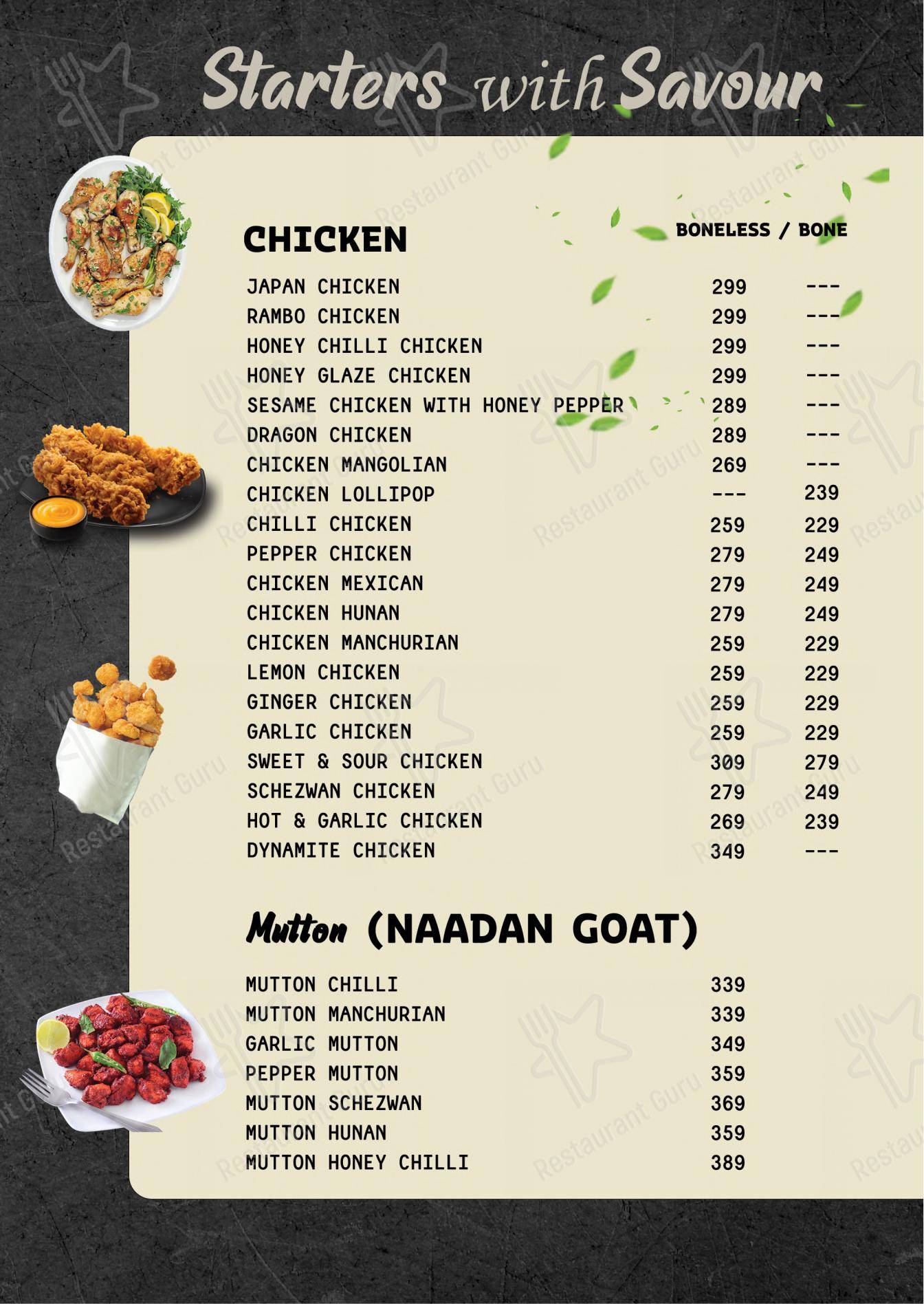 Zam Zam Restaurant in Kanyakumari - Menu