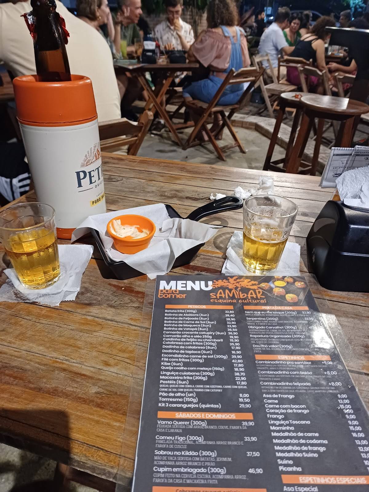 sAM.bAR esquina cultural cardápio