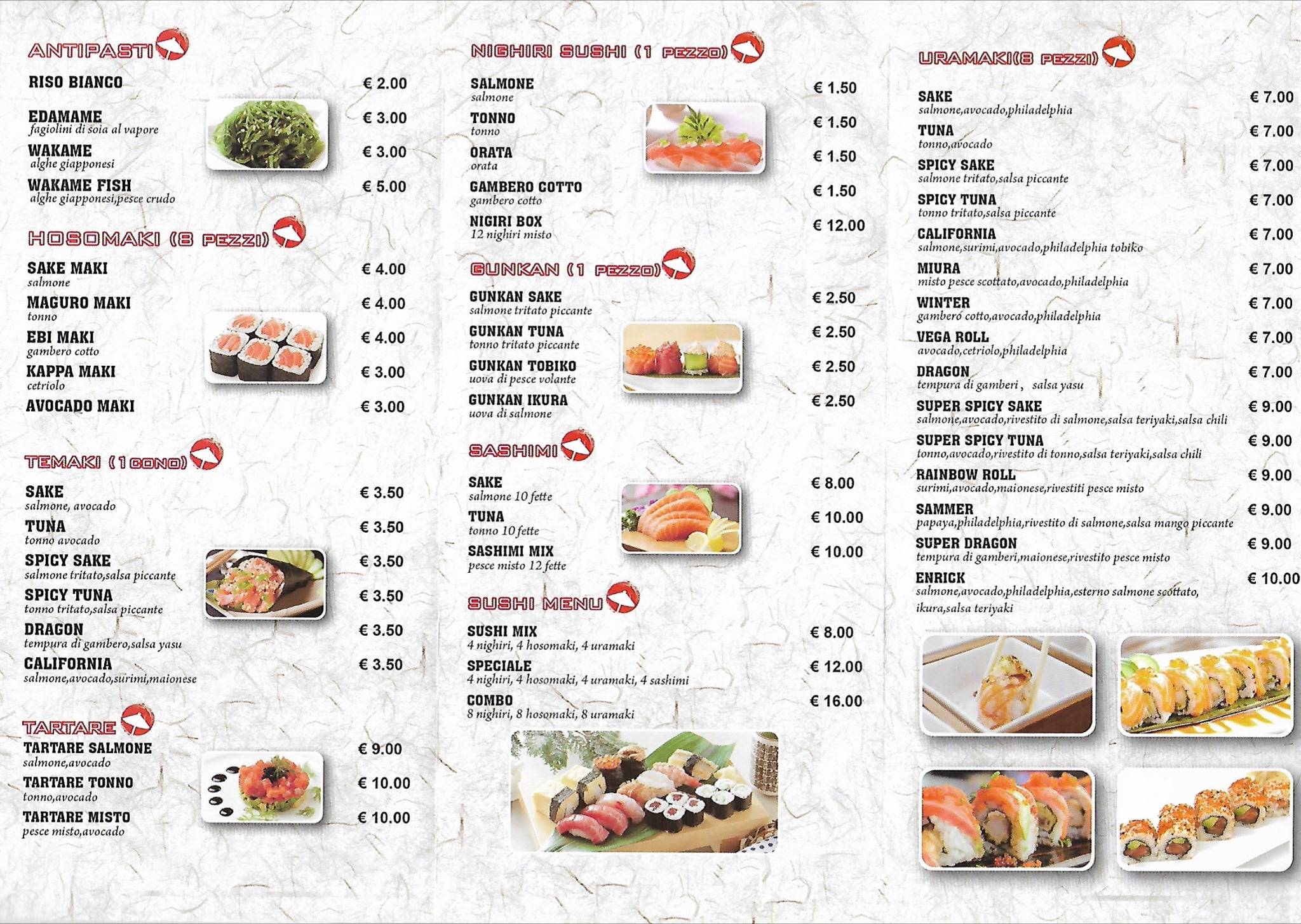 Menu di susy sushi（VACCANI） 