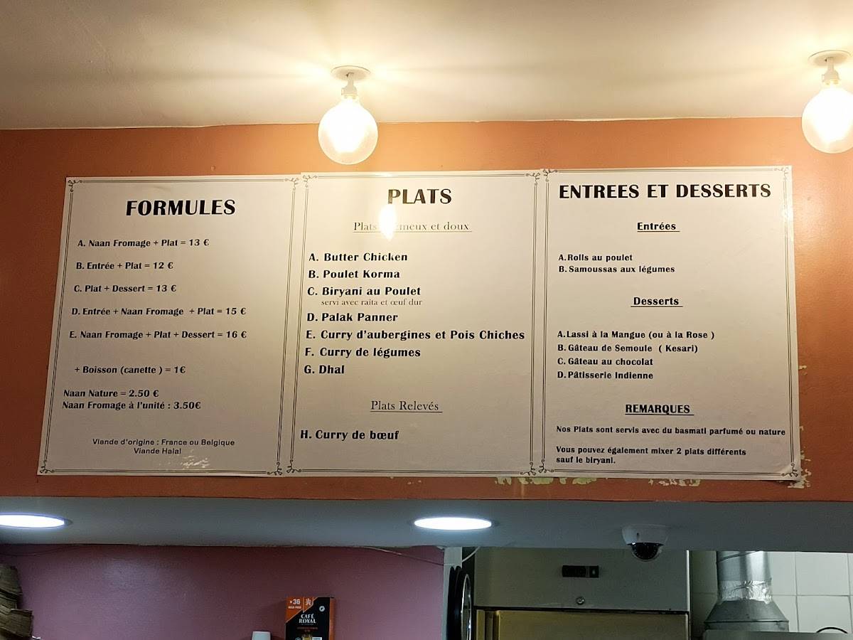 Menu de Rice Bar