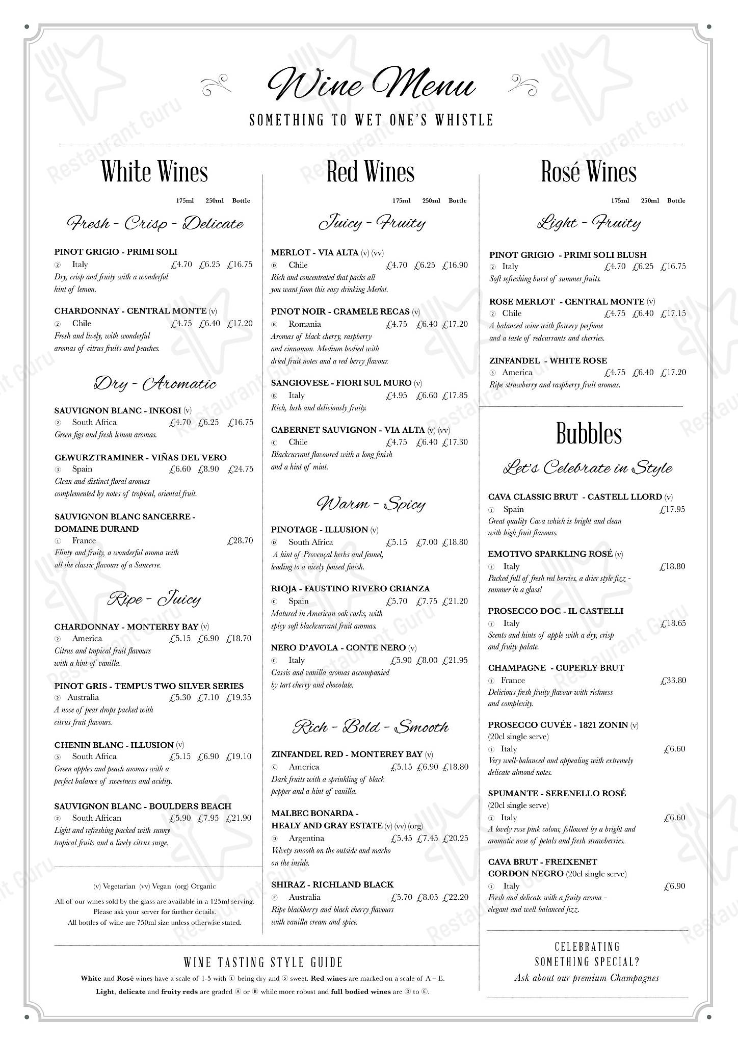 Menu at The John Millington pub & bar, Cheadle