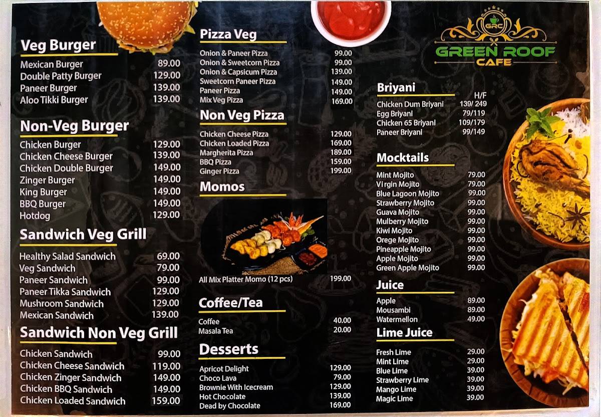 GREEN ROOF CAFE (GRC) menu