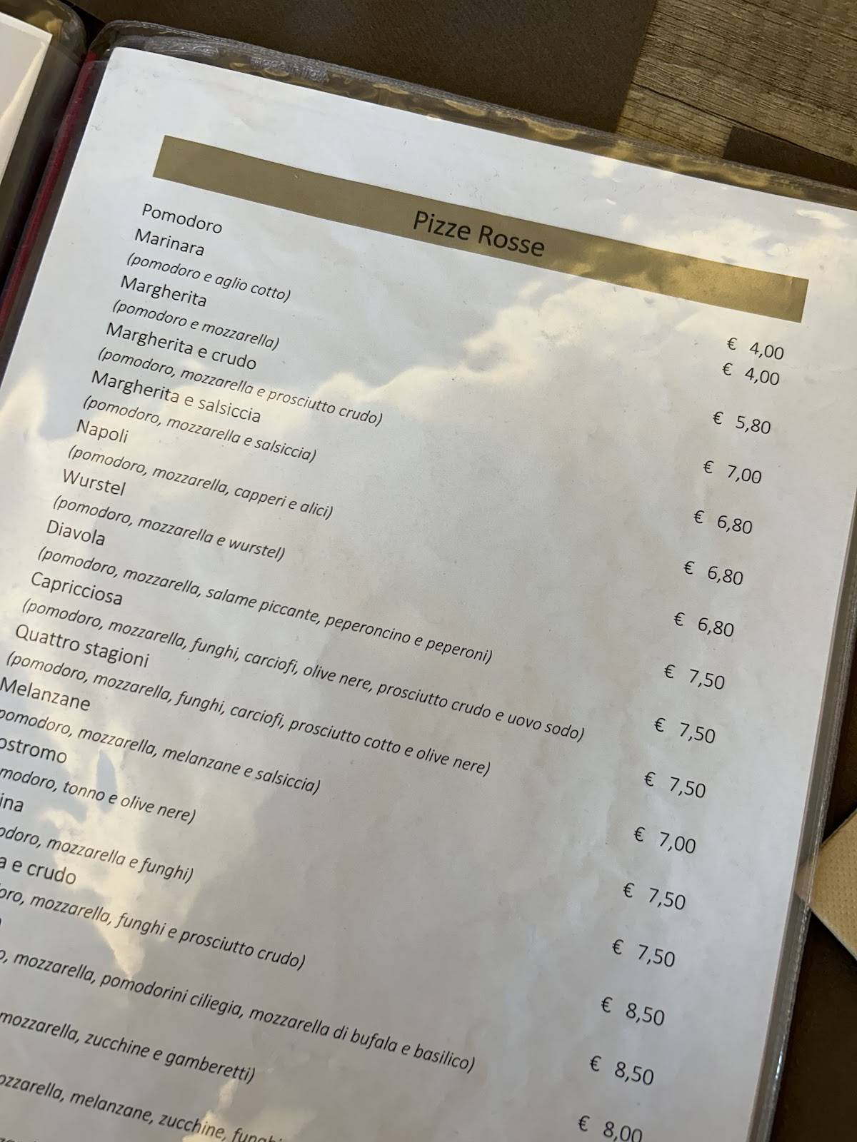 Menu di Ristorante Colle dell' O 