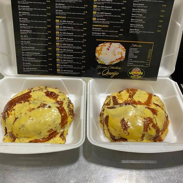 100 Porcento Xis - Delivery de Xis e Lanches em Porto Alegre cardápio