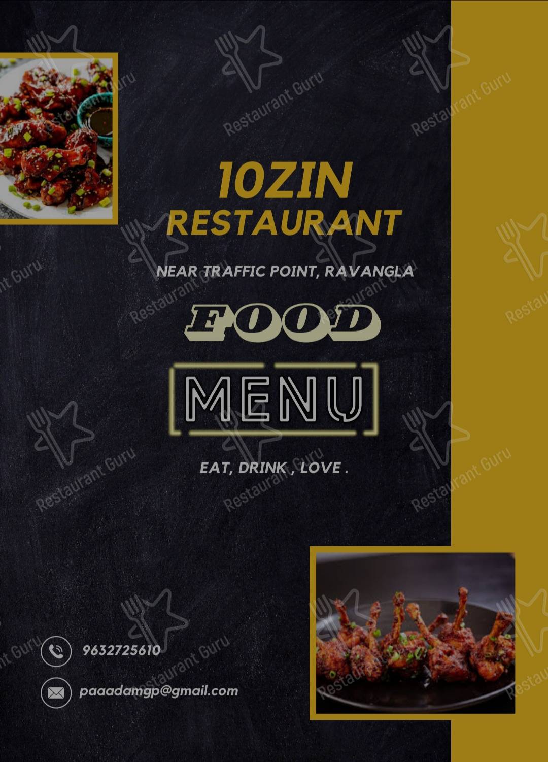 10ZIN Restaurant & Bar menu - meals and drinks