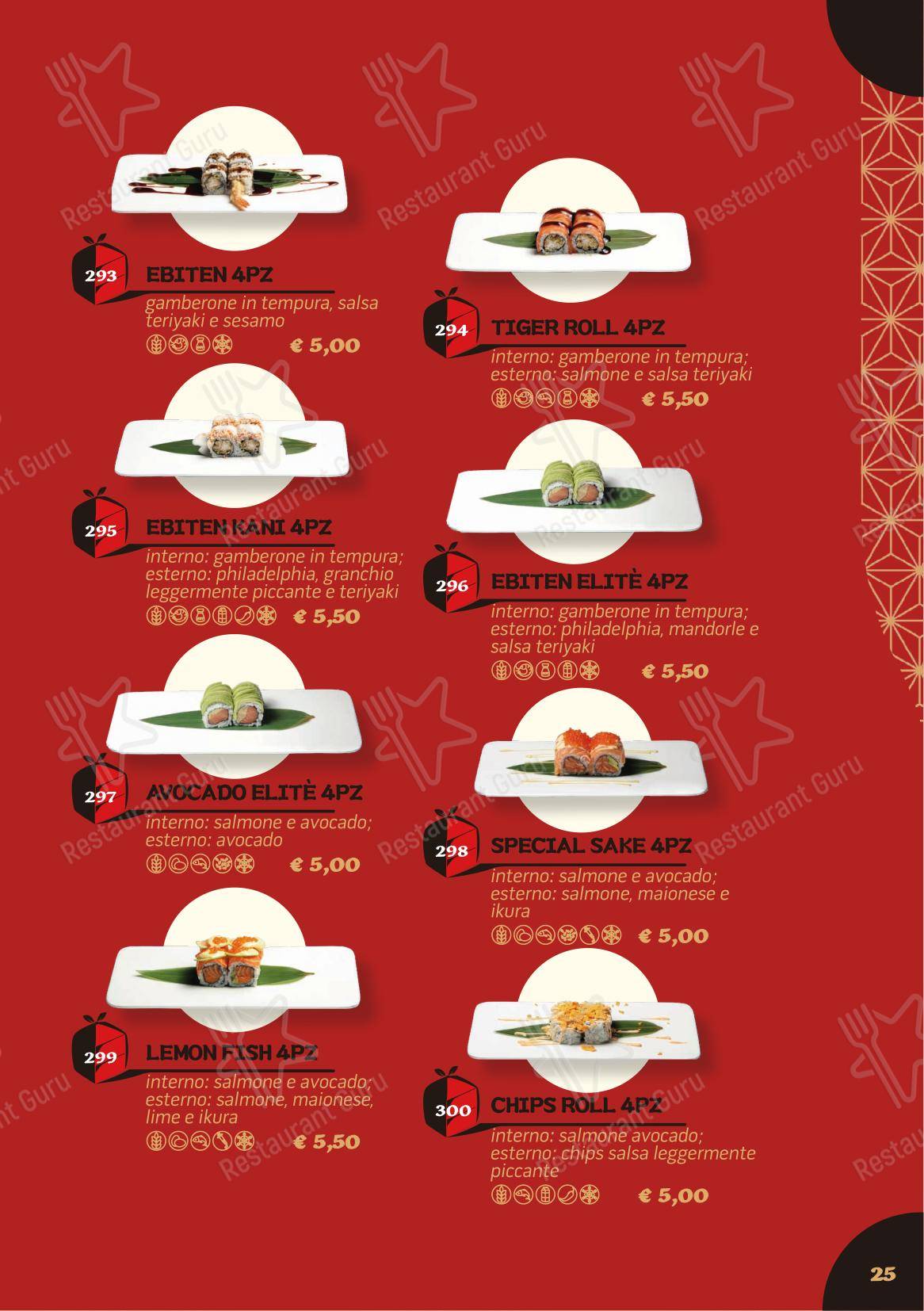 Menu per 5+1 Bentoroma ristorante