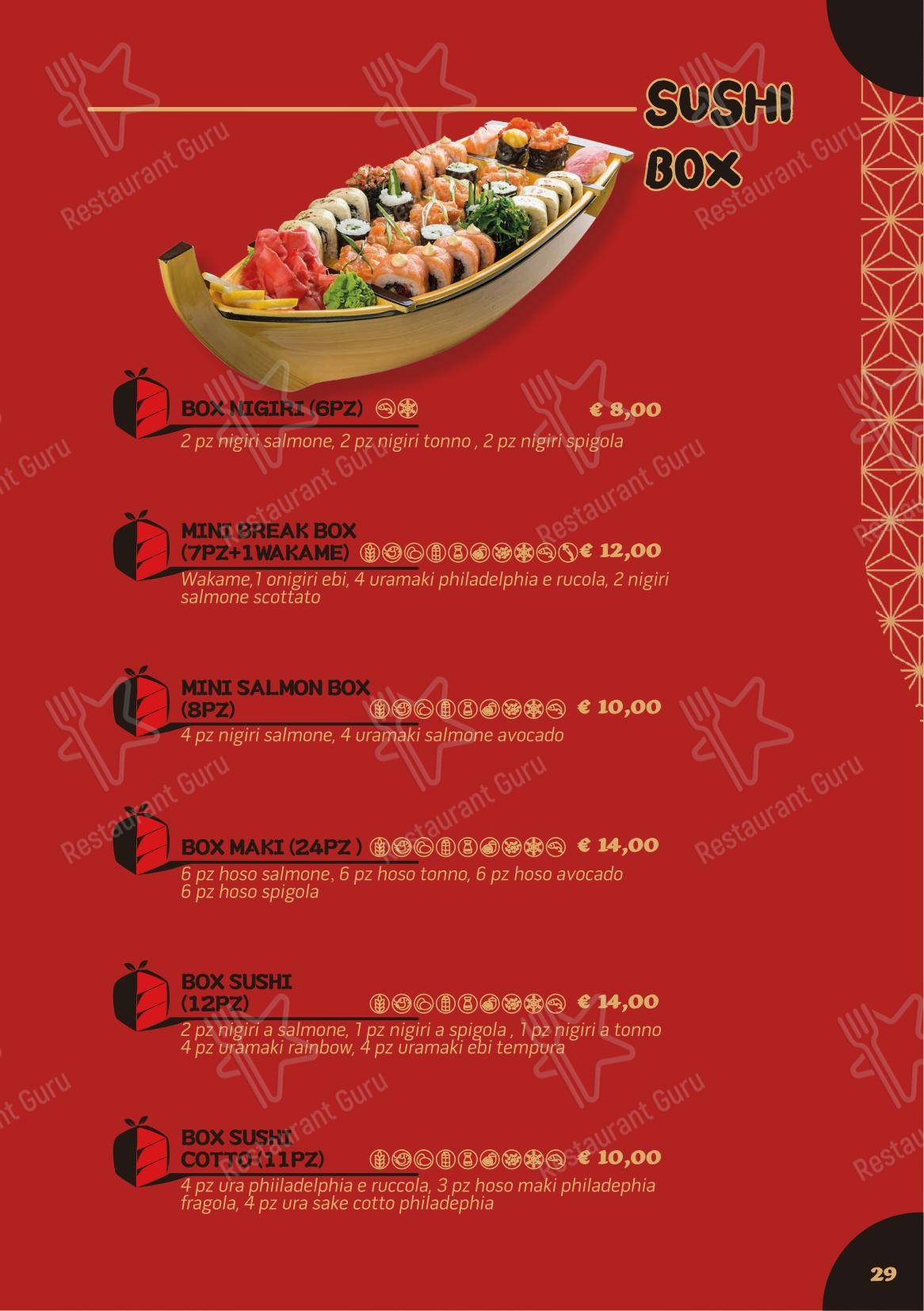 5+1 Bentoroma in Roma - Menu