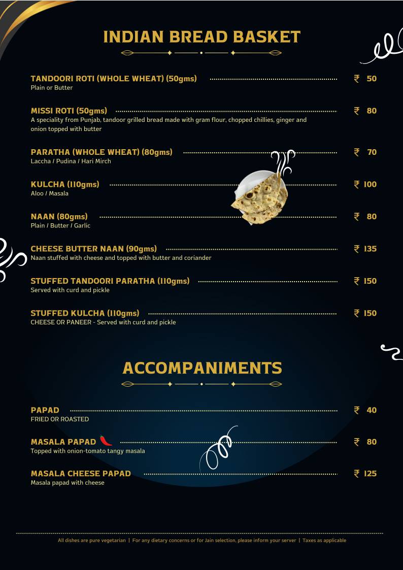 5868 Restaurant menu