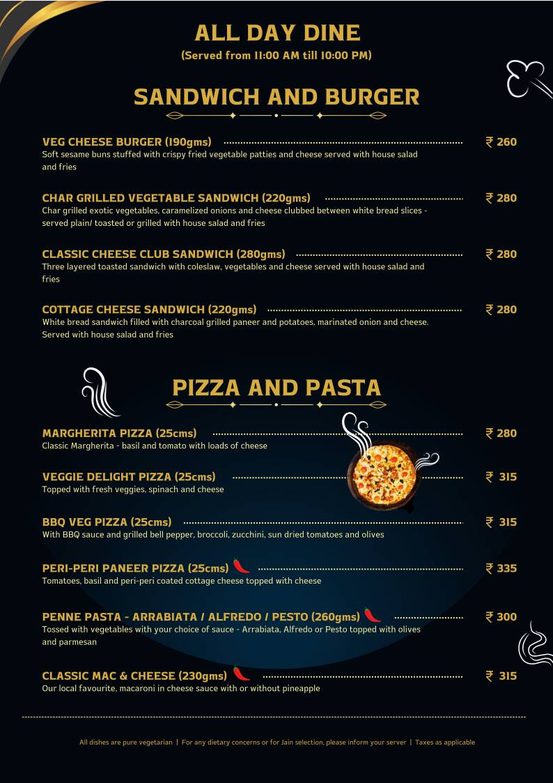 5868 Restaurant menu