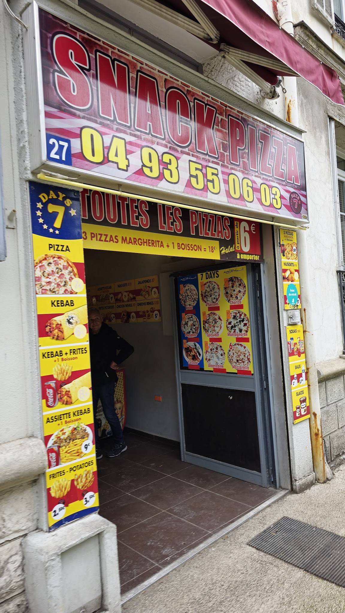 Menu de 7 DAYS Pizza à Nice