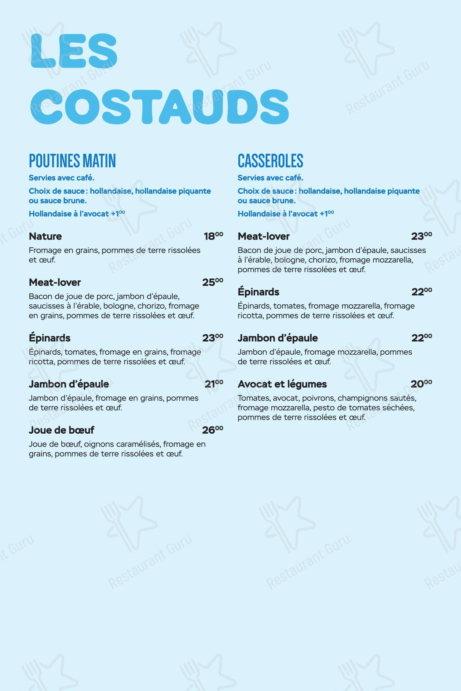 Menu pour 9 resto déjeuner restaurant