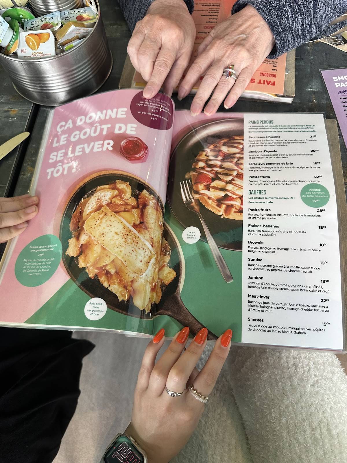 Menu de 9 resto déjeuner