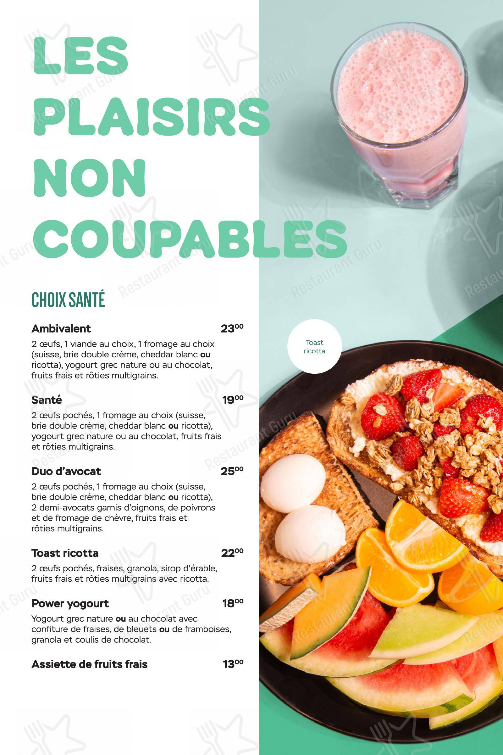 Menu pour 9 resto déjeuner restaurant