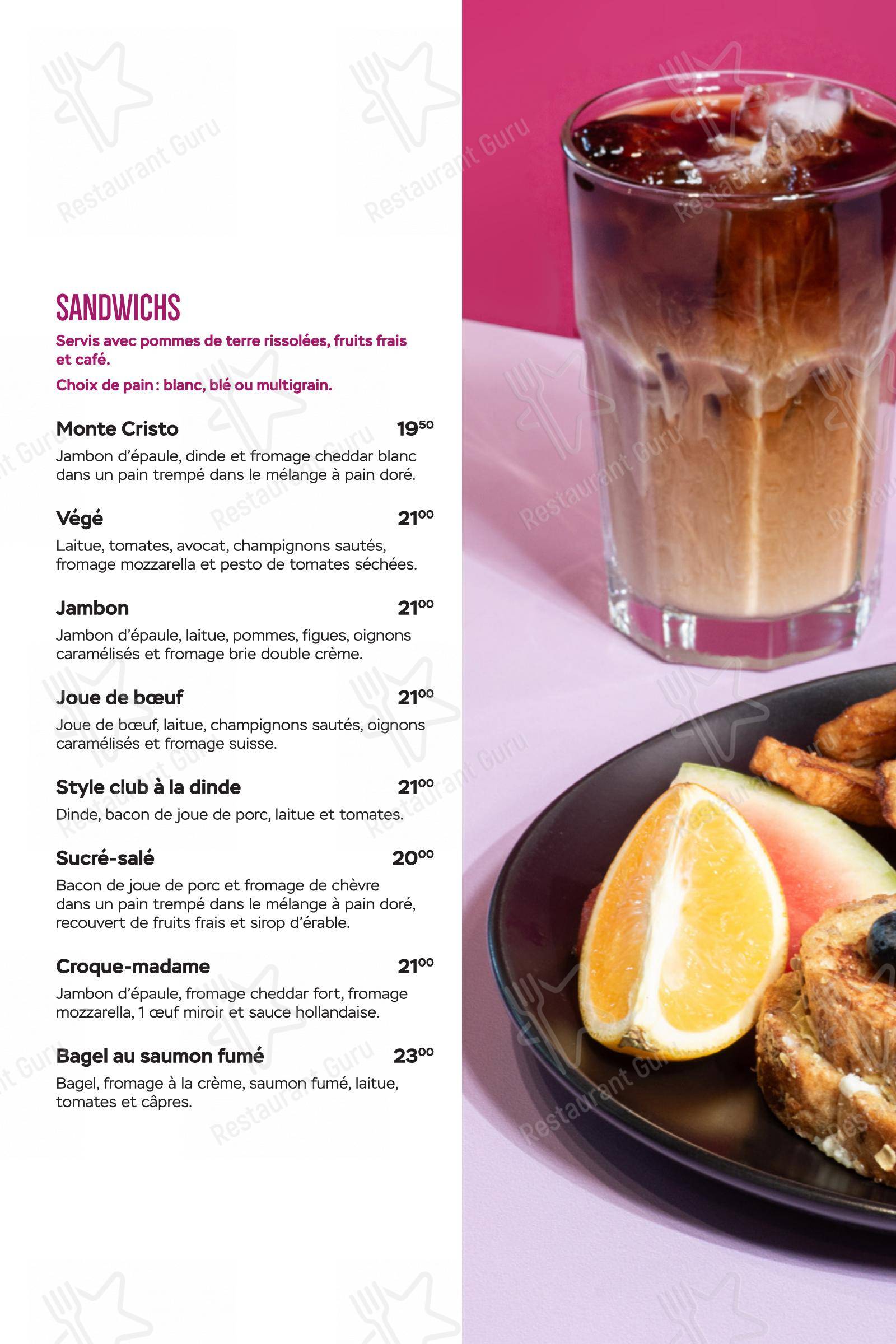 Menu pour 9 resto déjeuner restaurant