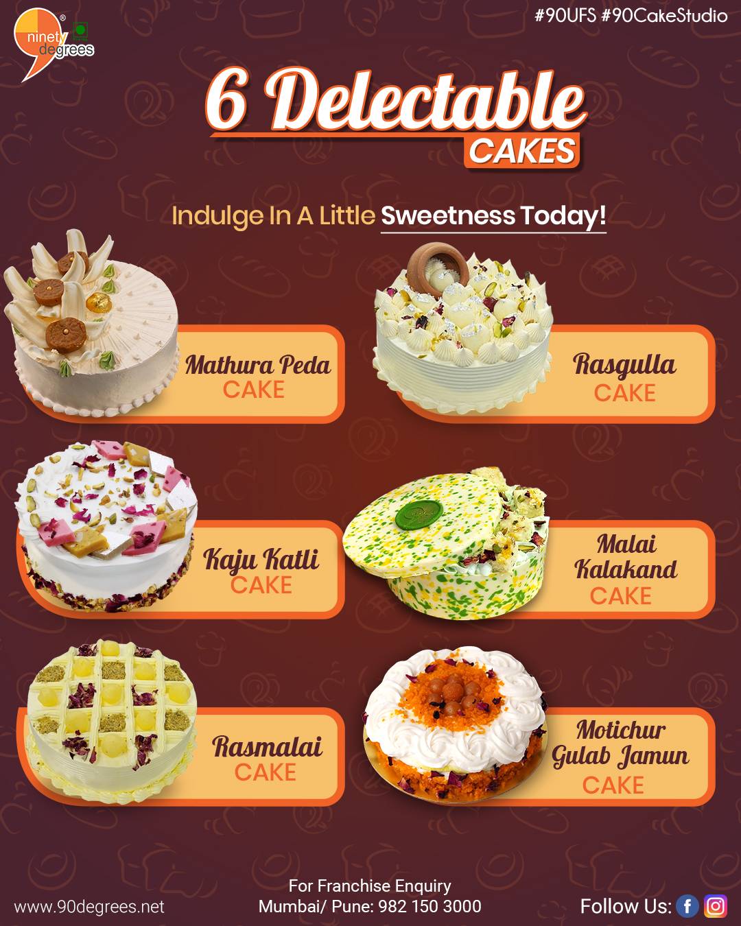 90 Degrees - Ultimate Food Studio menu