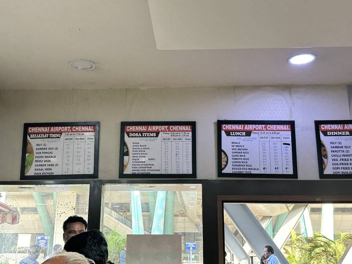 AAI Canteen menu