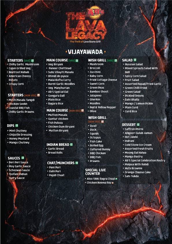 AB's - Absolute Barbecues Vijayawada, Andhra Pradesh menu