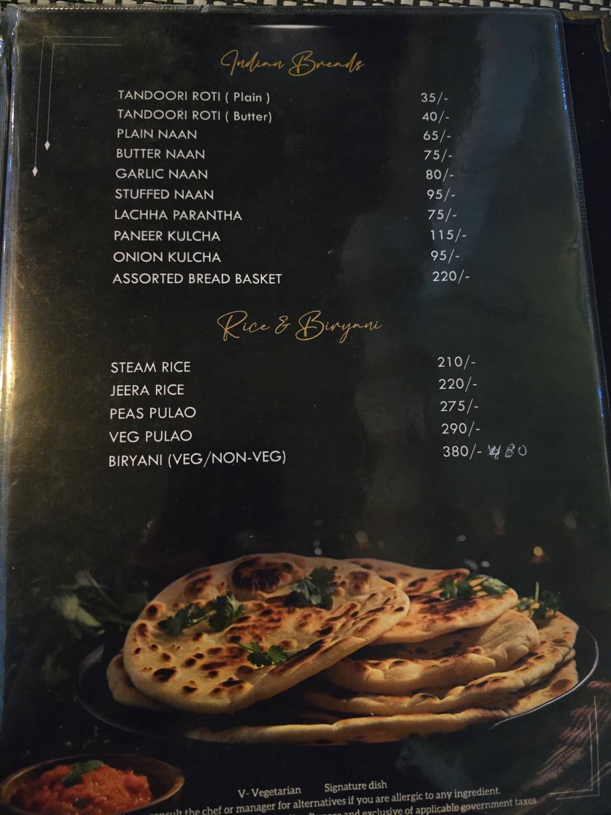 ARMADA Restro & Bar menu