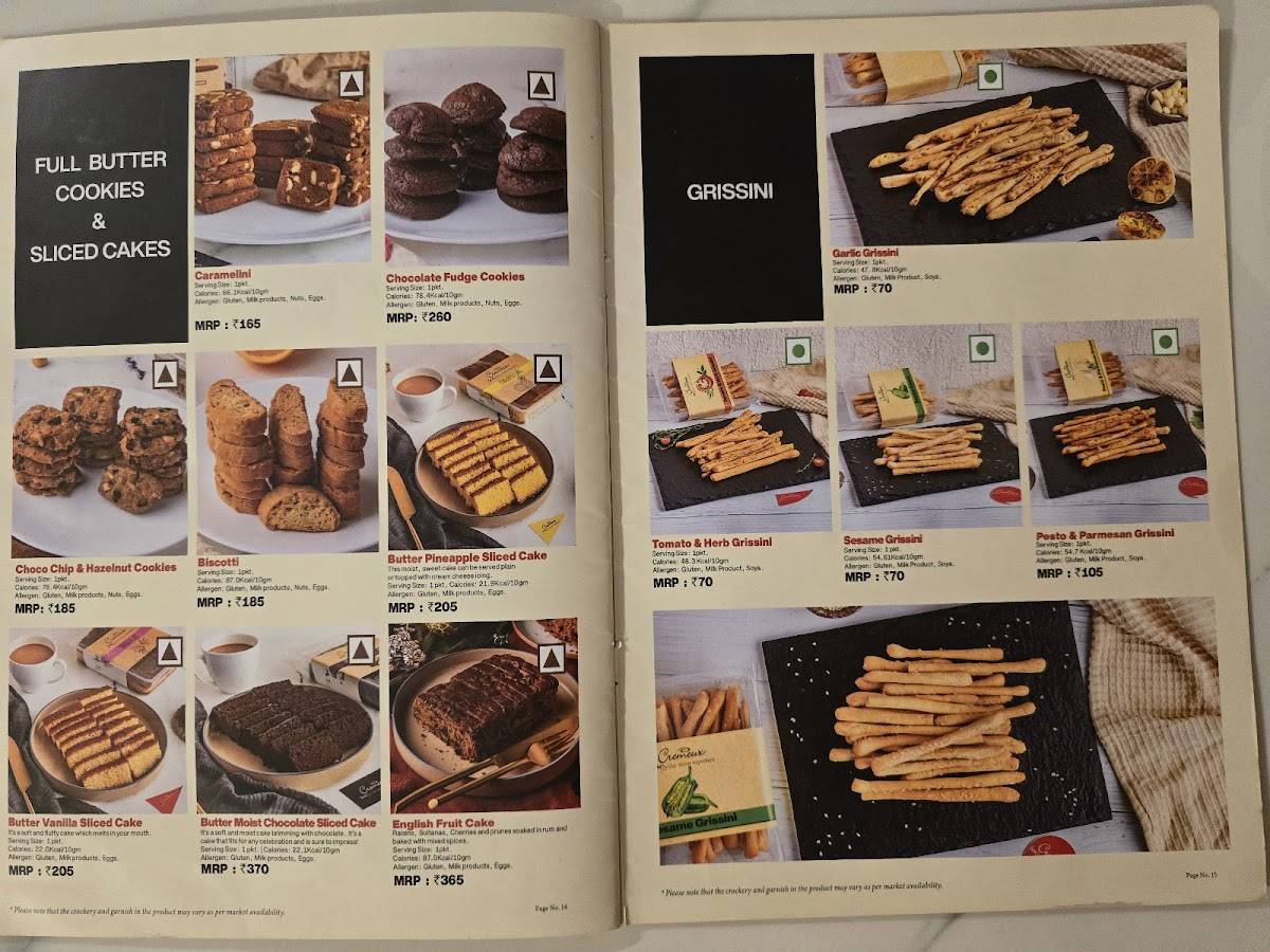 Cremeux - Mapusa menu