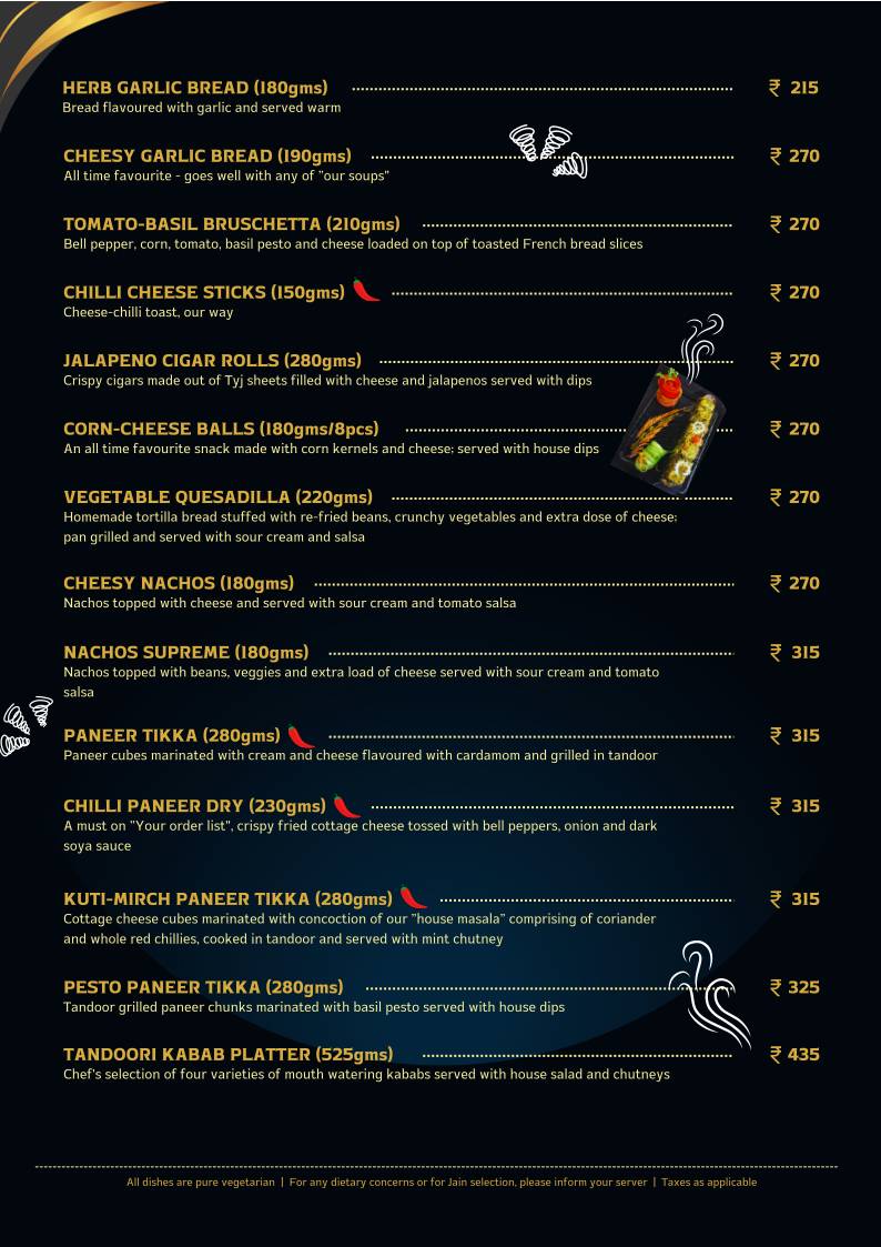 5868 Restaurant menu