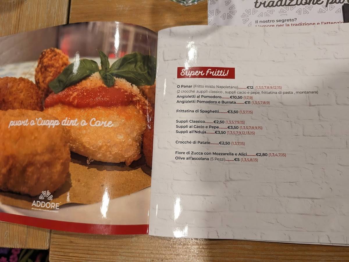 Menu di Addore - Eur 