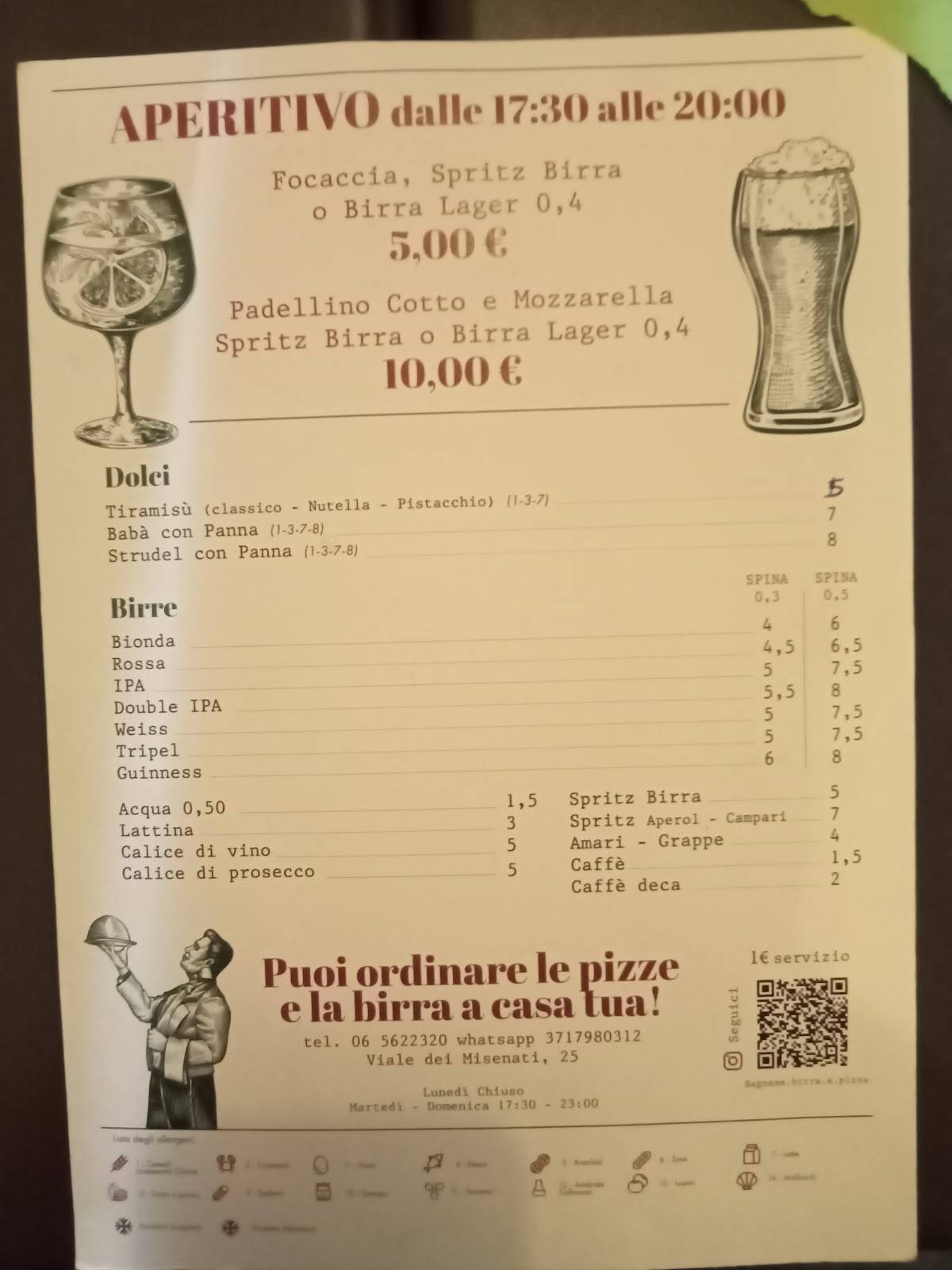Menu di Agnese Birra e Pizza 
