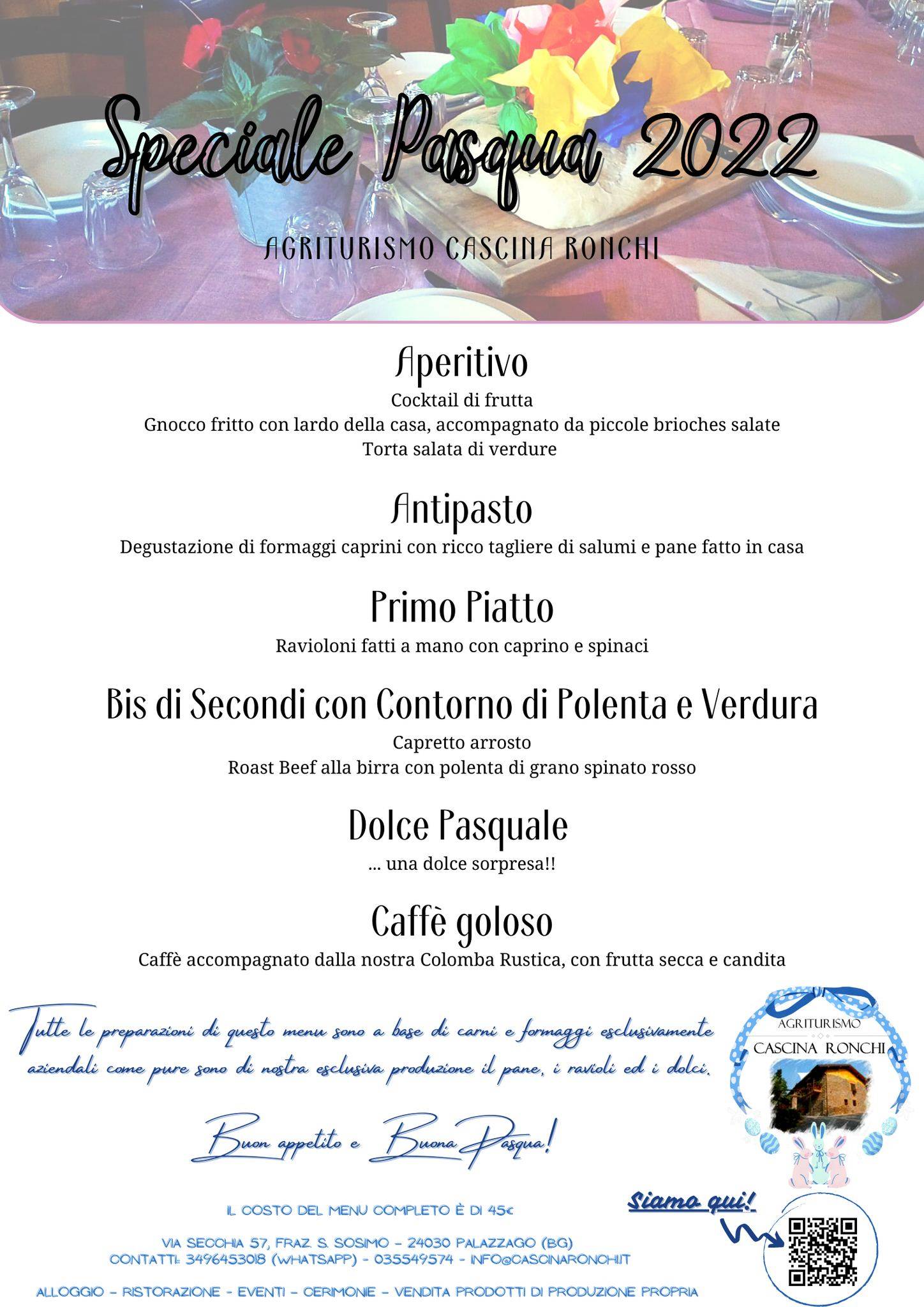 Menu di Agriturismo Cascina Ronchi 