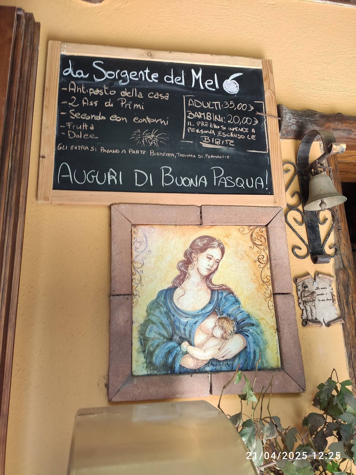 Menu di La Sorgente del Melo 