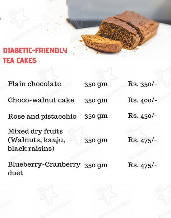 AIKA Delicacies - Diabetic Indulgence menu