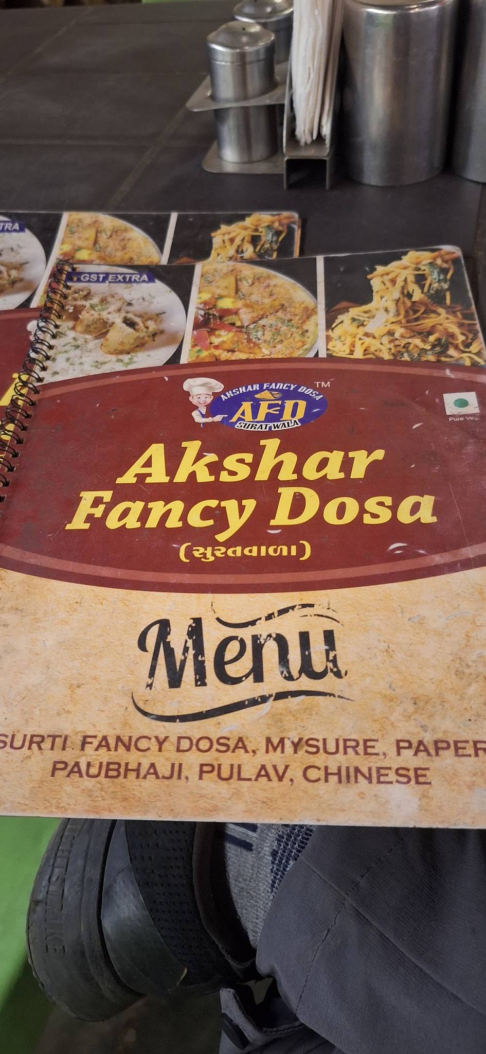 Akshar Fancy Dosa . Bhuj menu