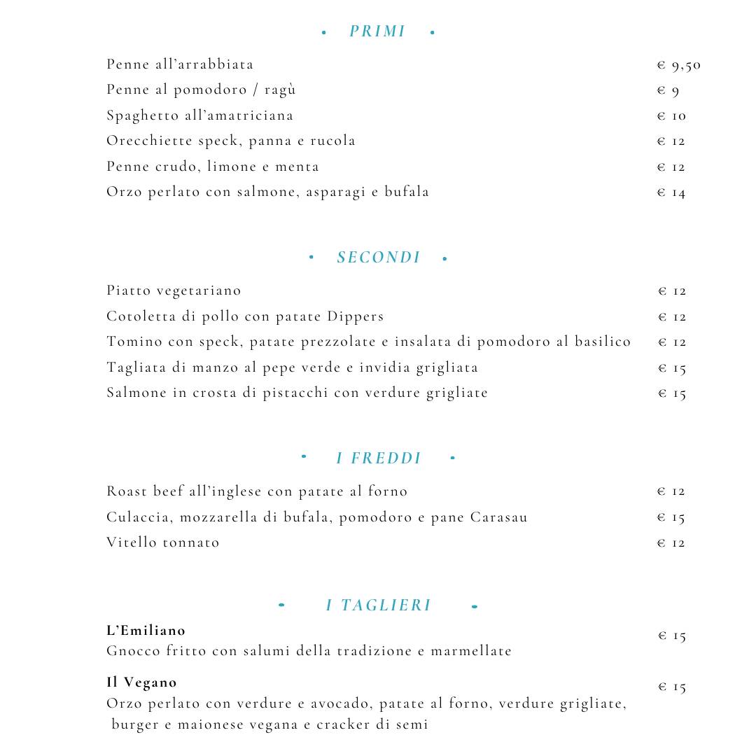 Menu de Al Bistrot
