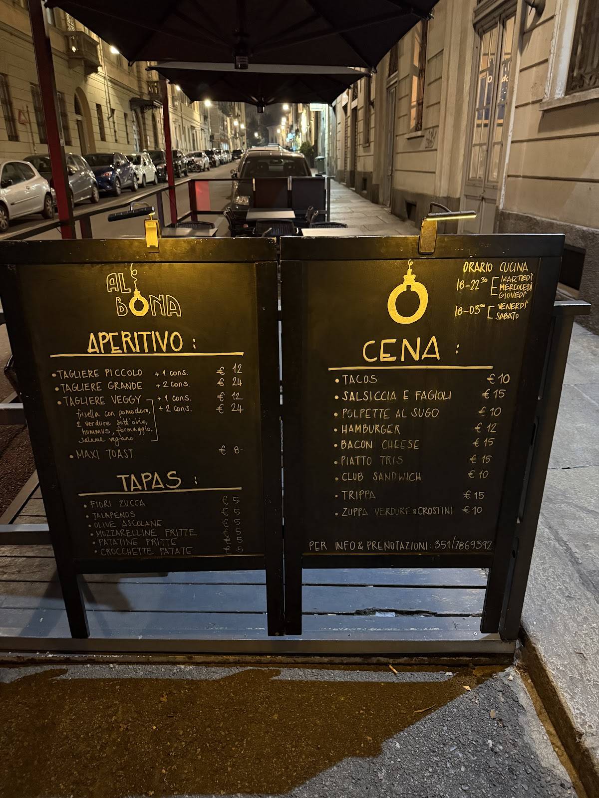 Menu di Al Bona 