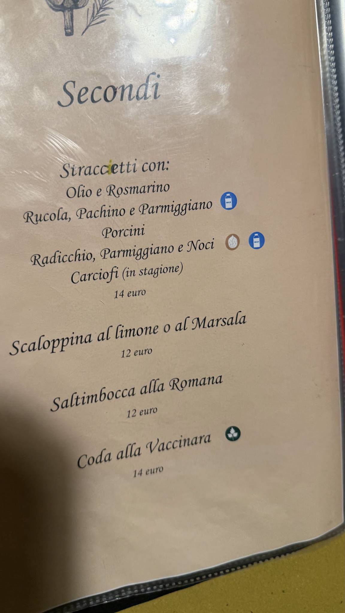 Menu di Al Buco 